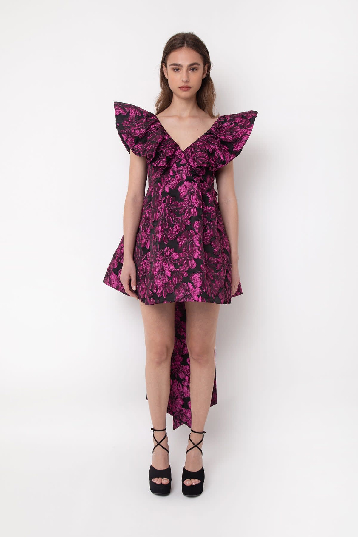 Jaime Ruffle Sleeve Mini Dress | AMY LYNN | Wolf & Badger