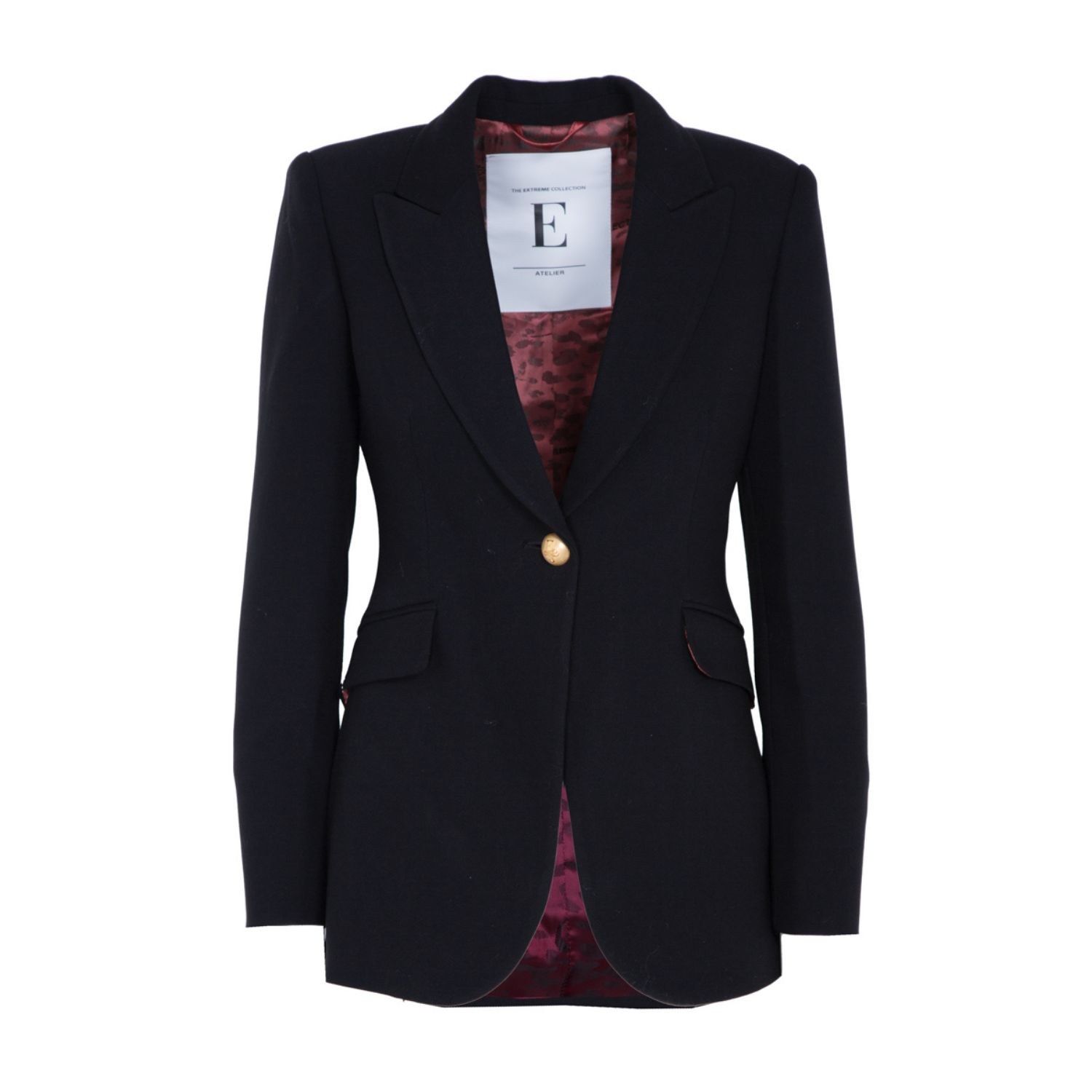 Women’s Single Breasted Premium Crepe Black Blazer Paris Medium The Extreme Collection