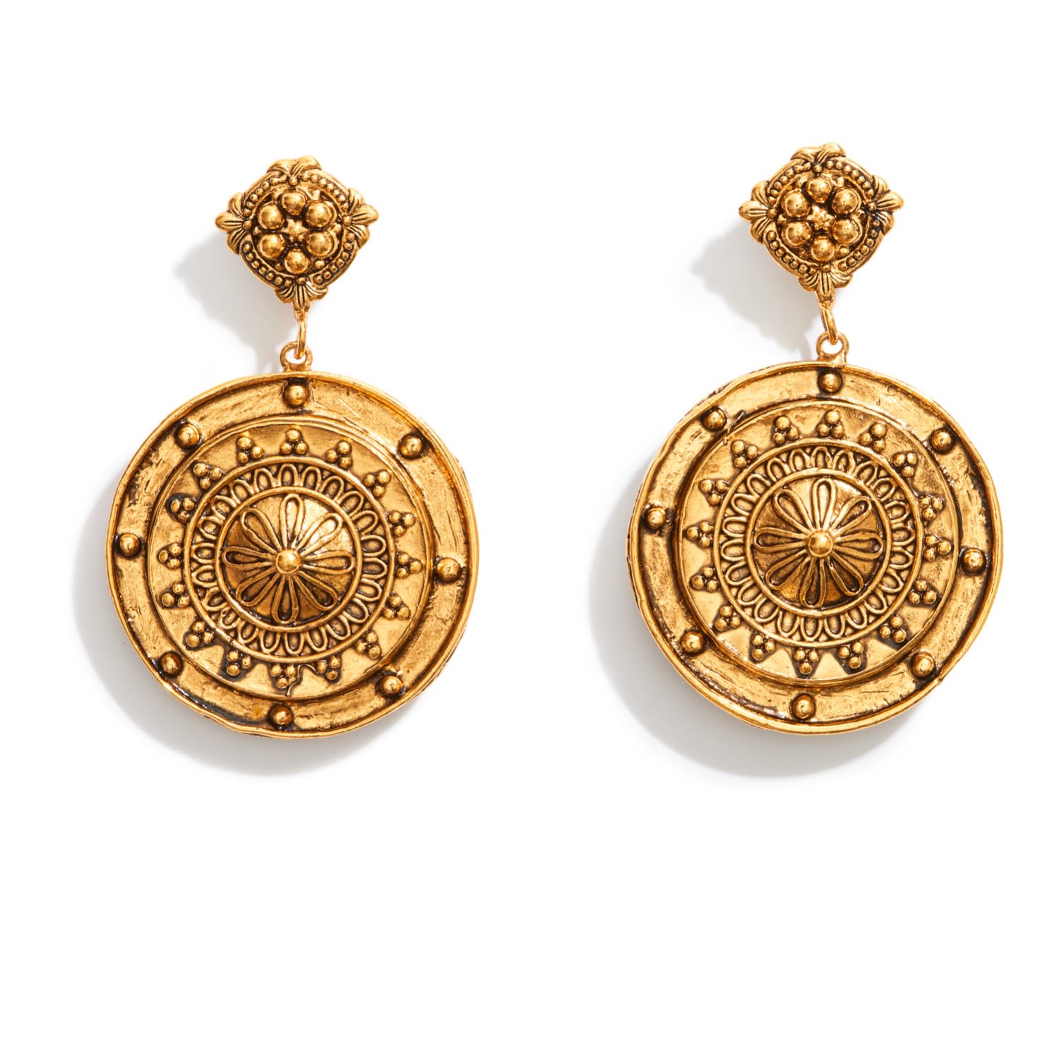 Women’s Gold Medallion Earrings Lovard