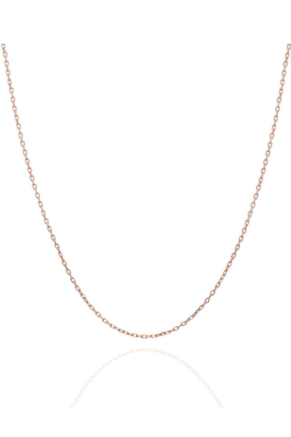 Spero London Women's Curb Chain Necklace Sterling Silver - Rose Gold