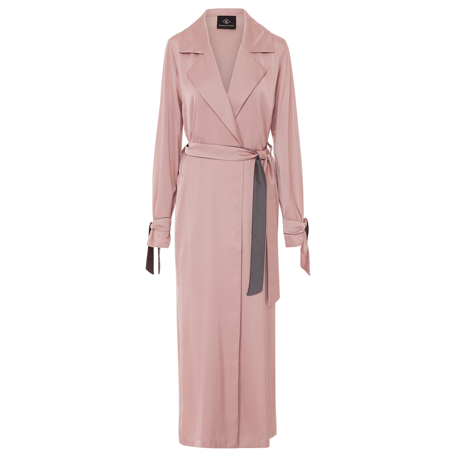 Women’s Pink / Purple Trench Coat In Dusty Pink Medium Mykaftan