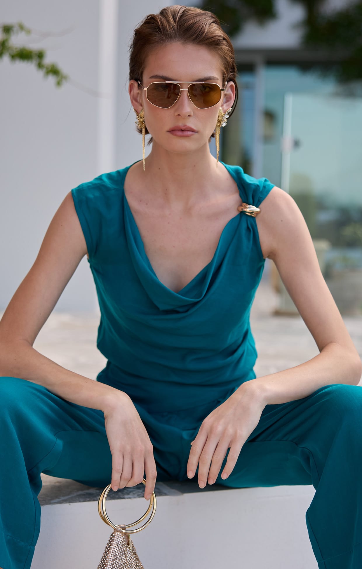 Sacha Drake Women's Green Cyprus Top In Peacock