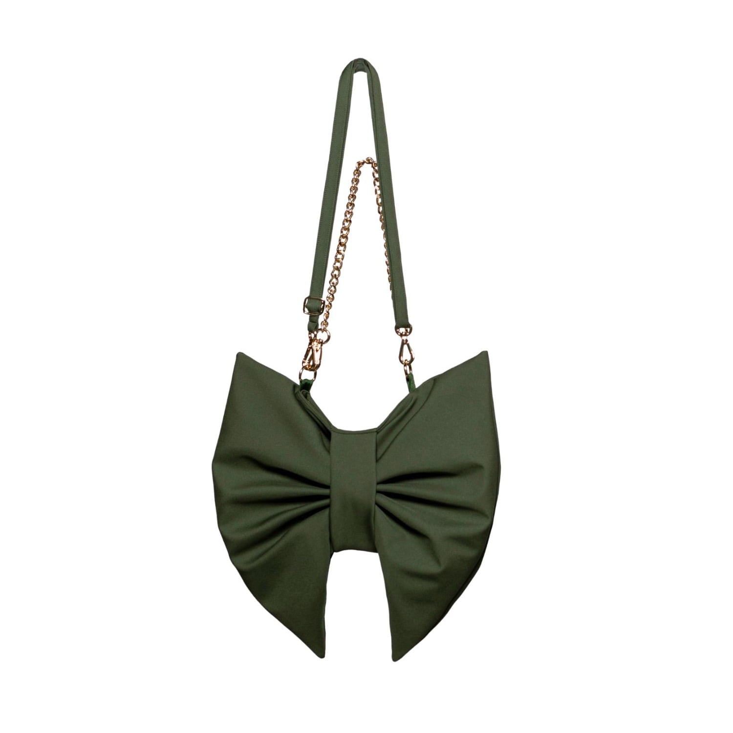 Rainsisters Women's Green Khaki Bow Clutch Purse In Green