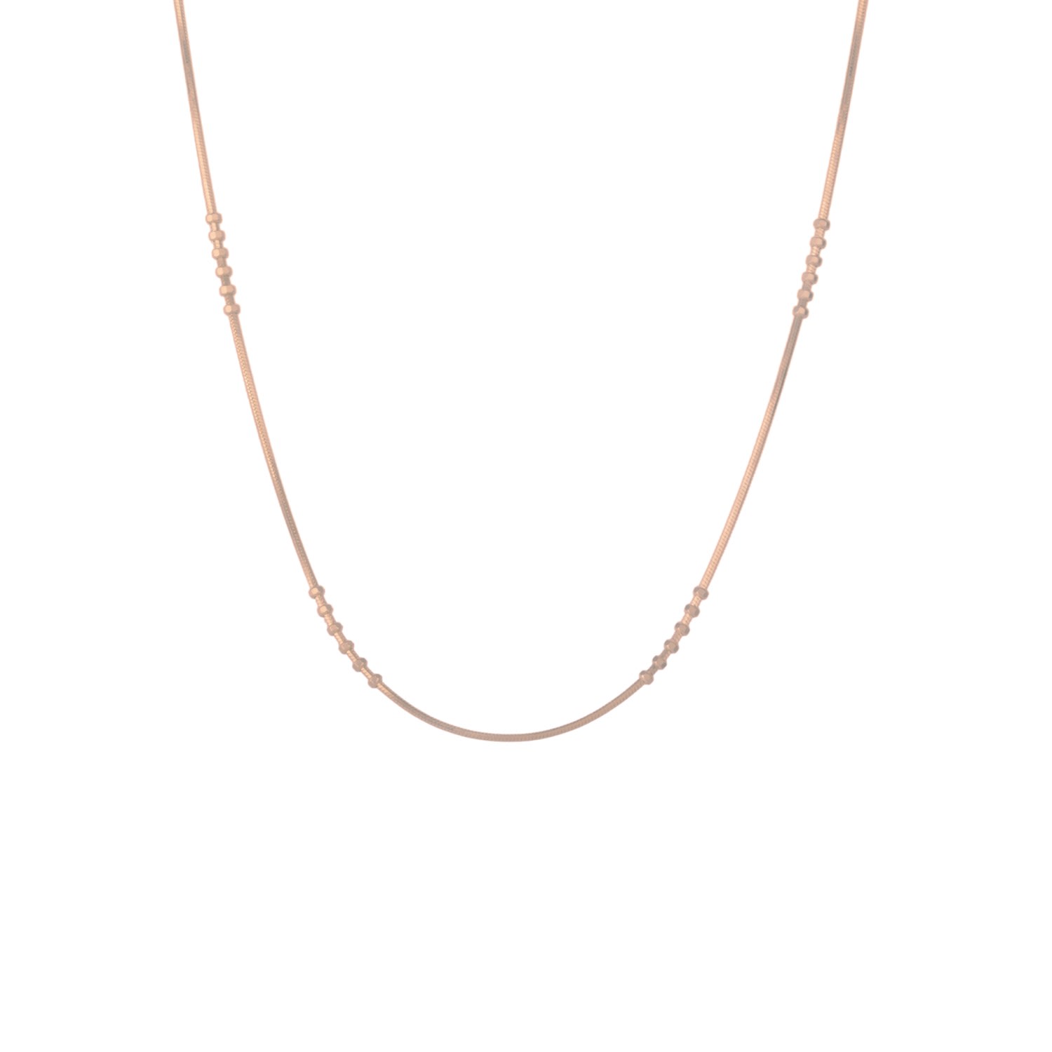 Women’s Six Beads Sterling Silver Necklace Chain - Rose Gold Spero London