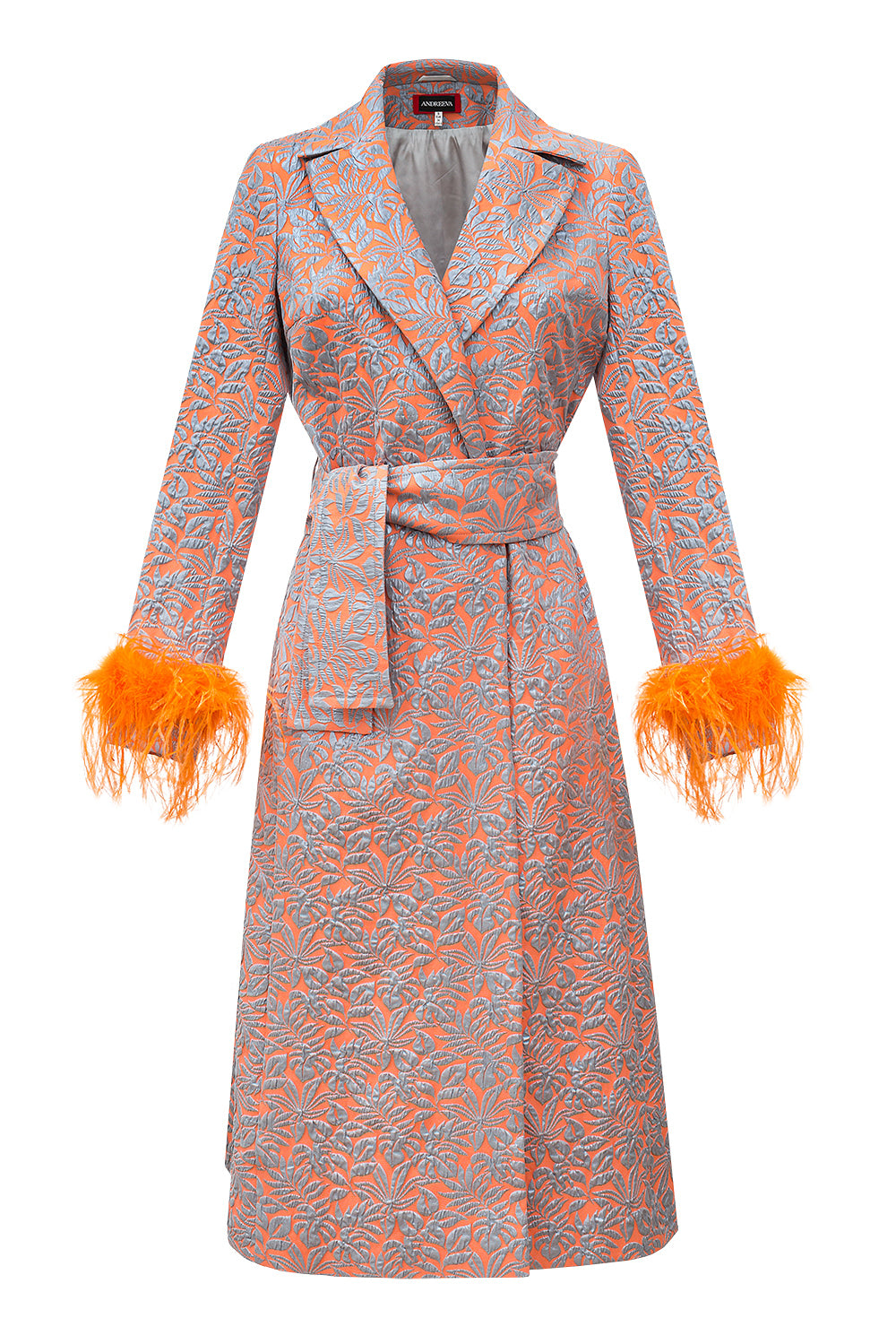 Women’s Yellow / Orange Orange Jacqueline Coat Small Andreeva