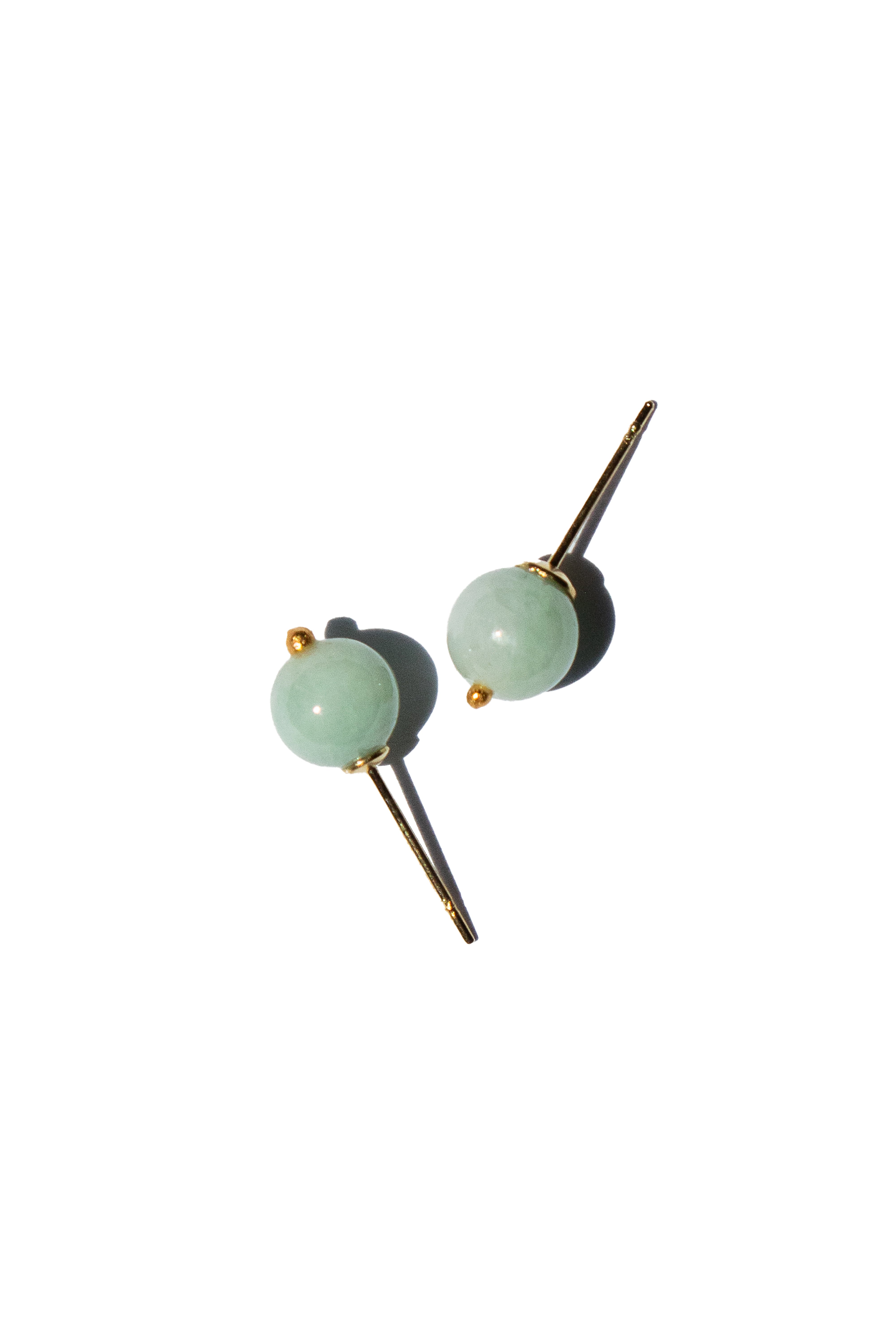 Seree Women's Green Mira Jadeite Sphere Studs