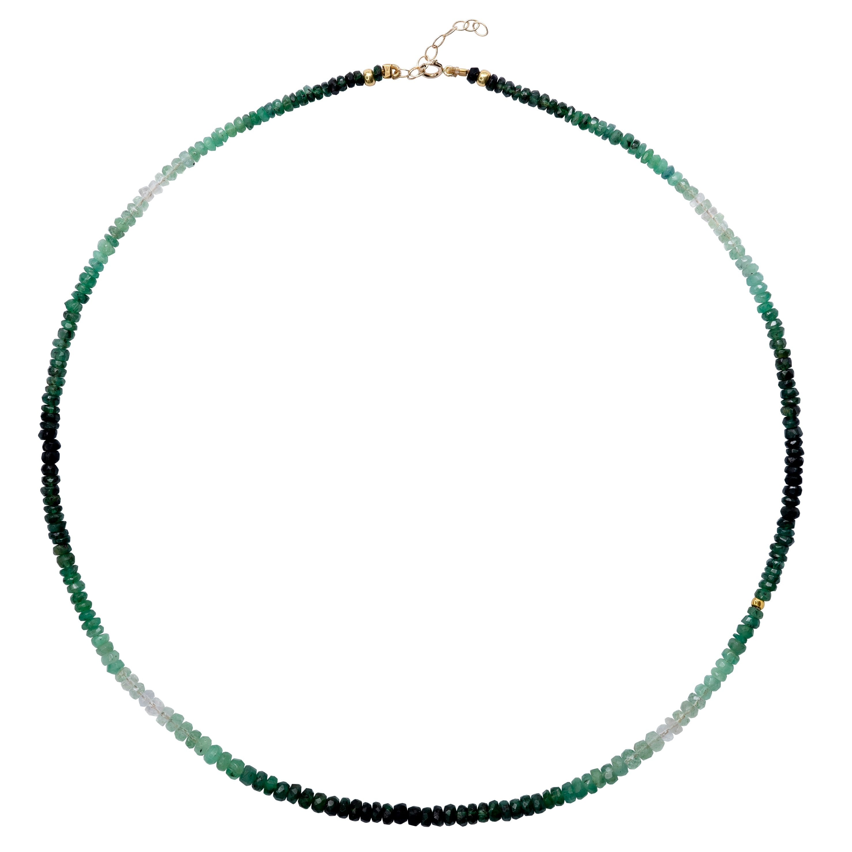 Bombyx House Women's Gold / Green Birthstone May Emerald Ombre Necklace Gold In Multi