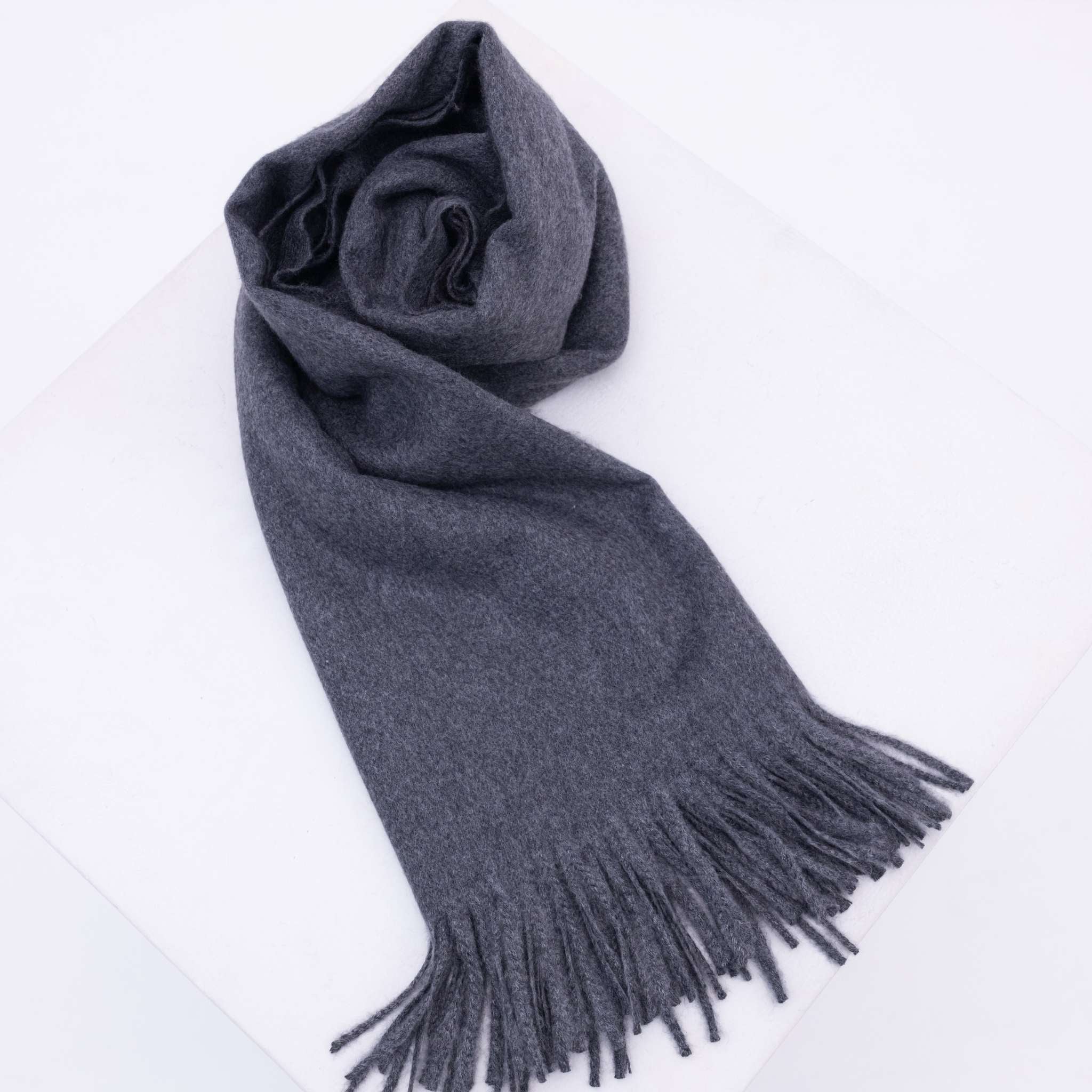 Women’s Unisex Cashmere Scarf In Dark Grey One Size The Taylor Clothing