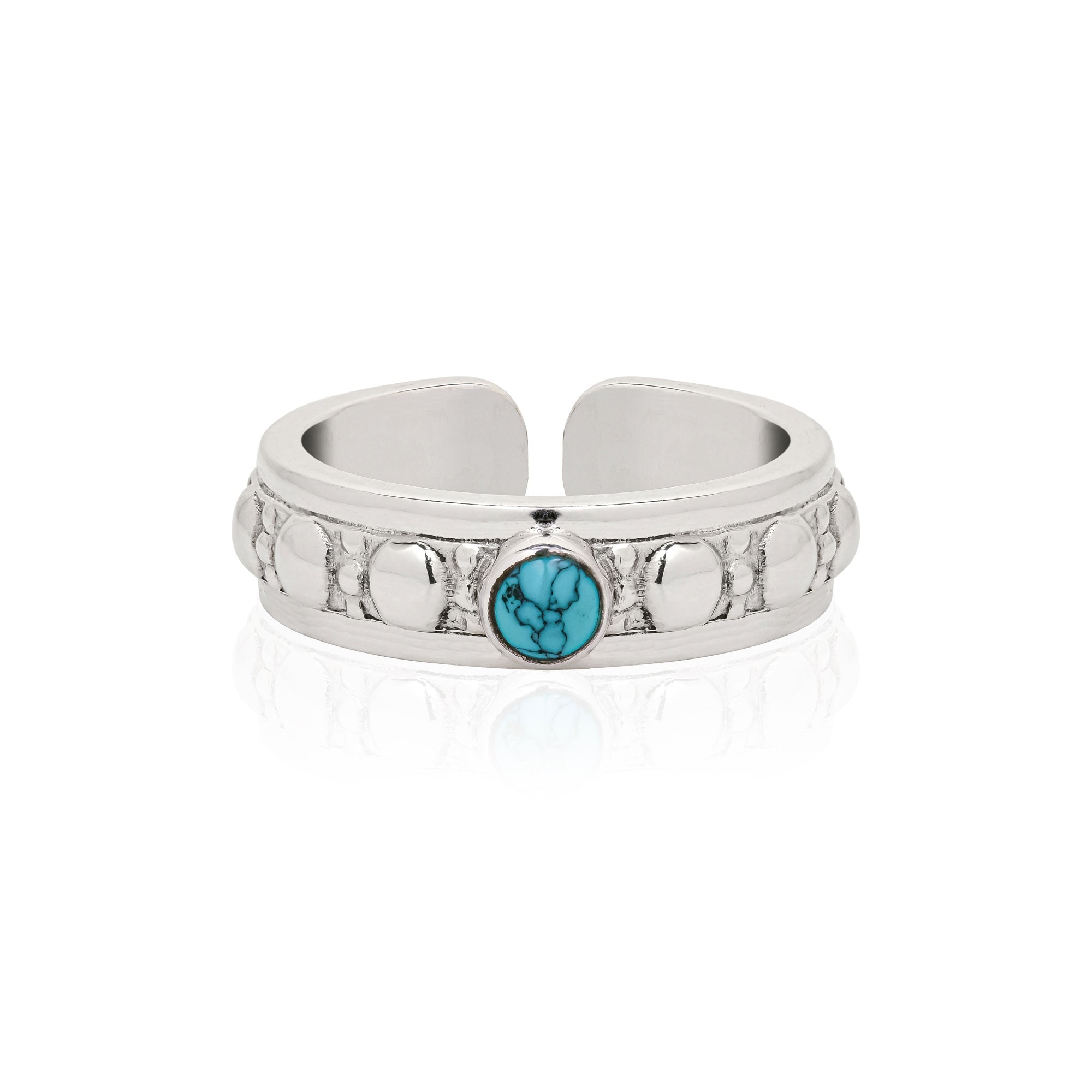 Charlotte's Web Jewellery Women's Maharani Silver Midi Ring / Toe Ring - Turquoise