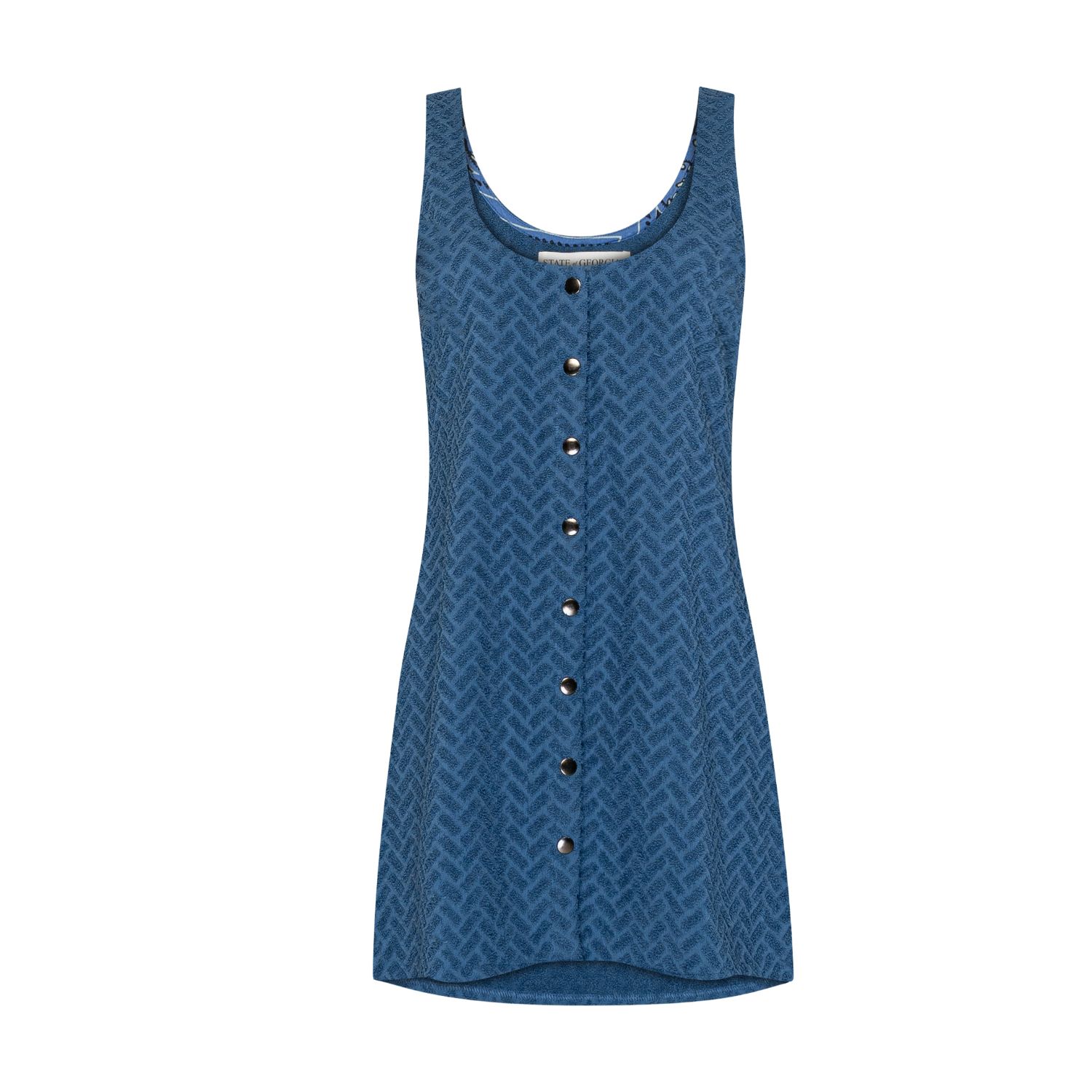 State Of Georgia Women's Terringbone Singlet Dress Cloud Blue