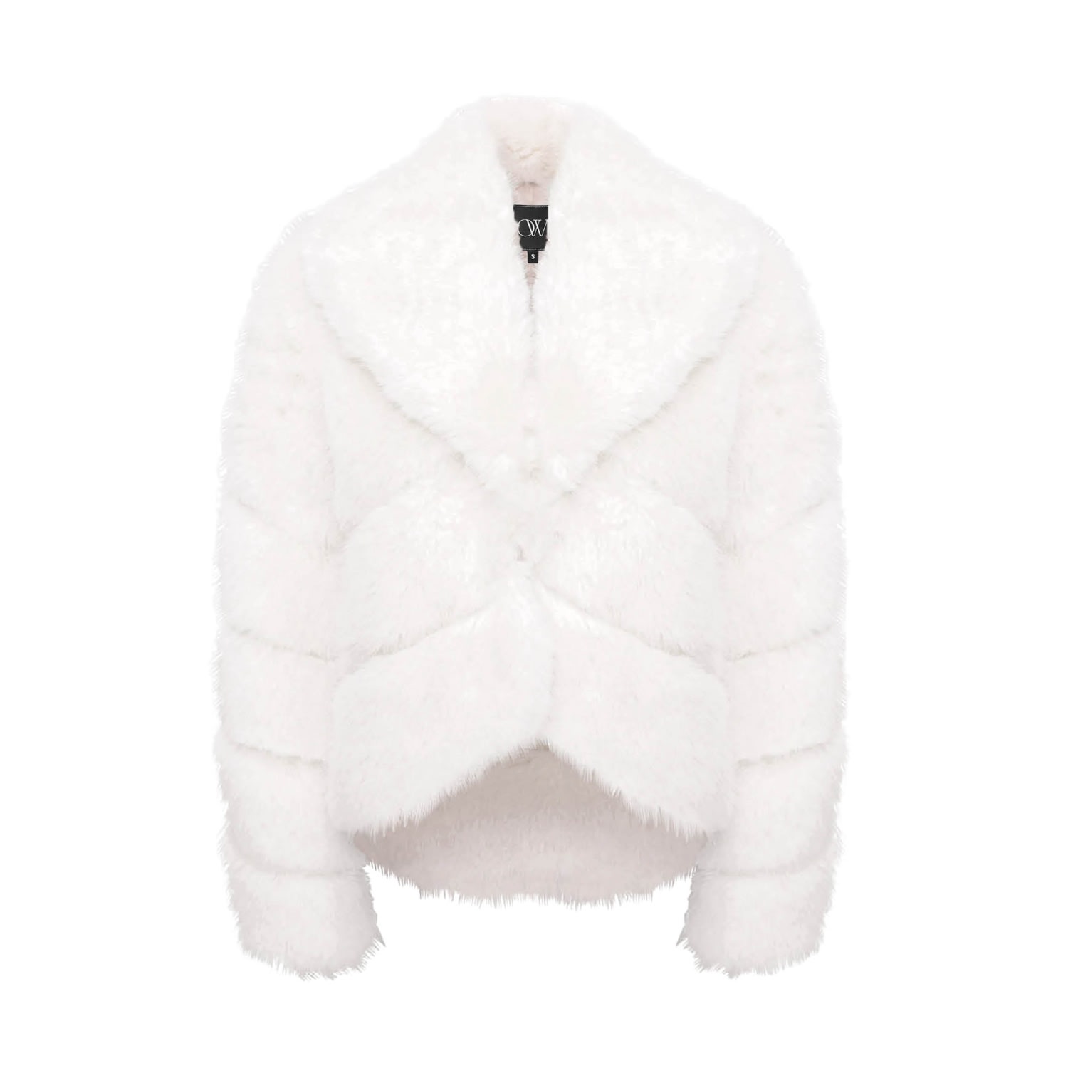 Ow Collection Women's Milan Faux Fur Jacket - White In White