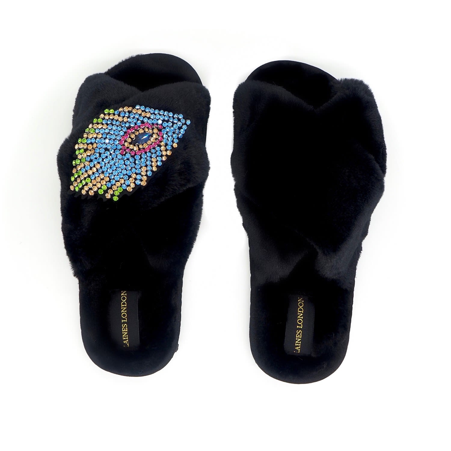 fluffy feather slippers
