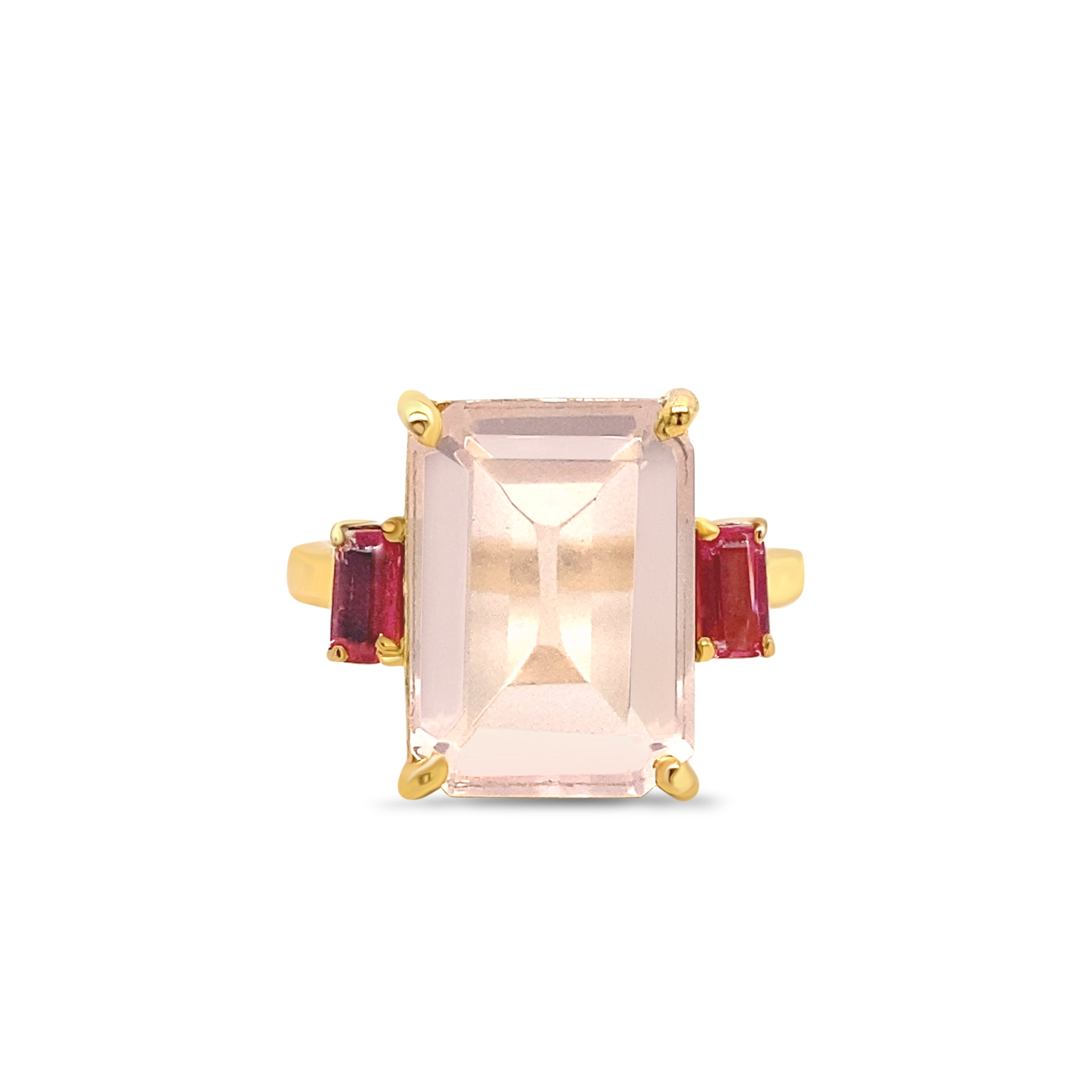 Gem Bazaar Jewellery Women's Gold / Pink / Purple Rosings Ring