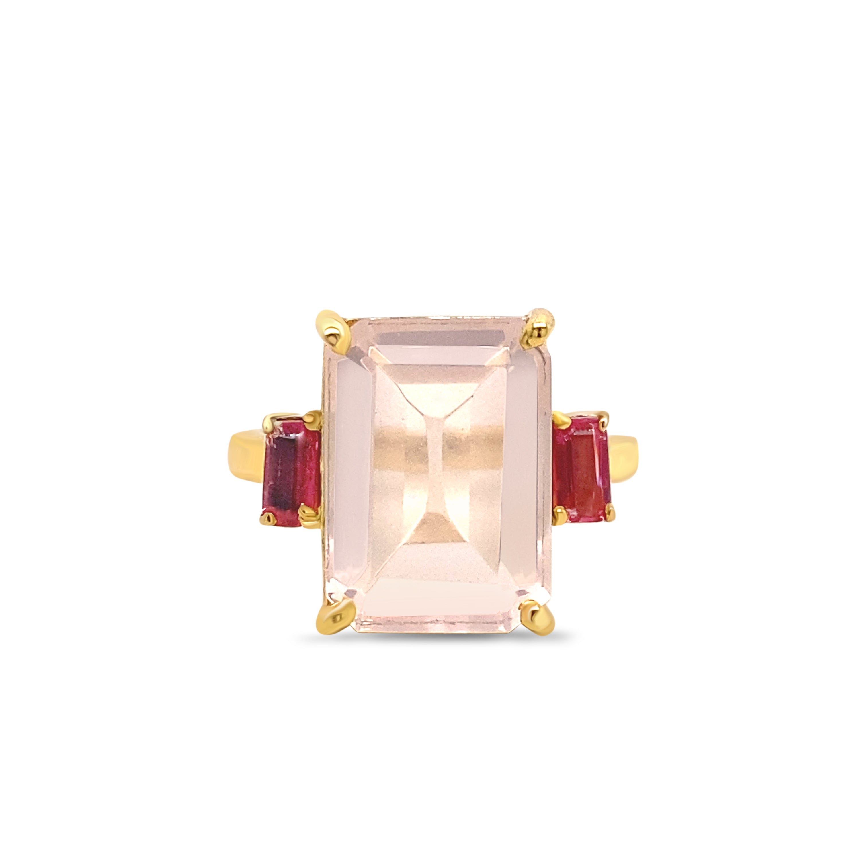 Women’s Pink / Purple / Gold Rosings Ring Gem Bazaar Jewellery