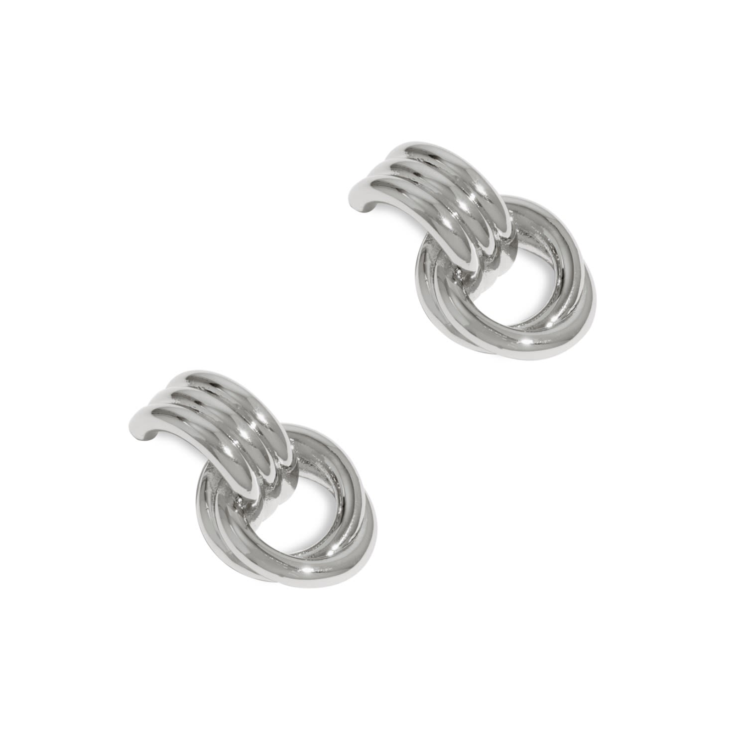 Drae Collection Women's Twist Studs Silver In Silver