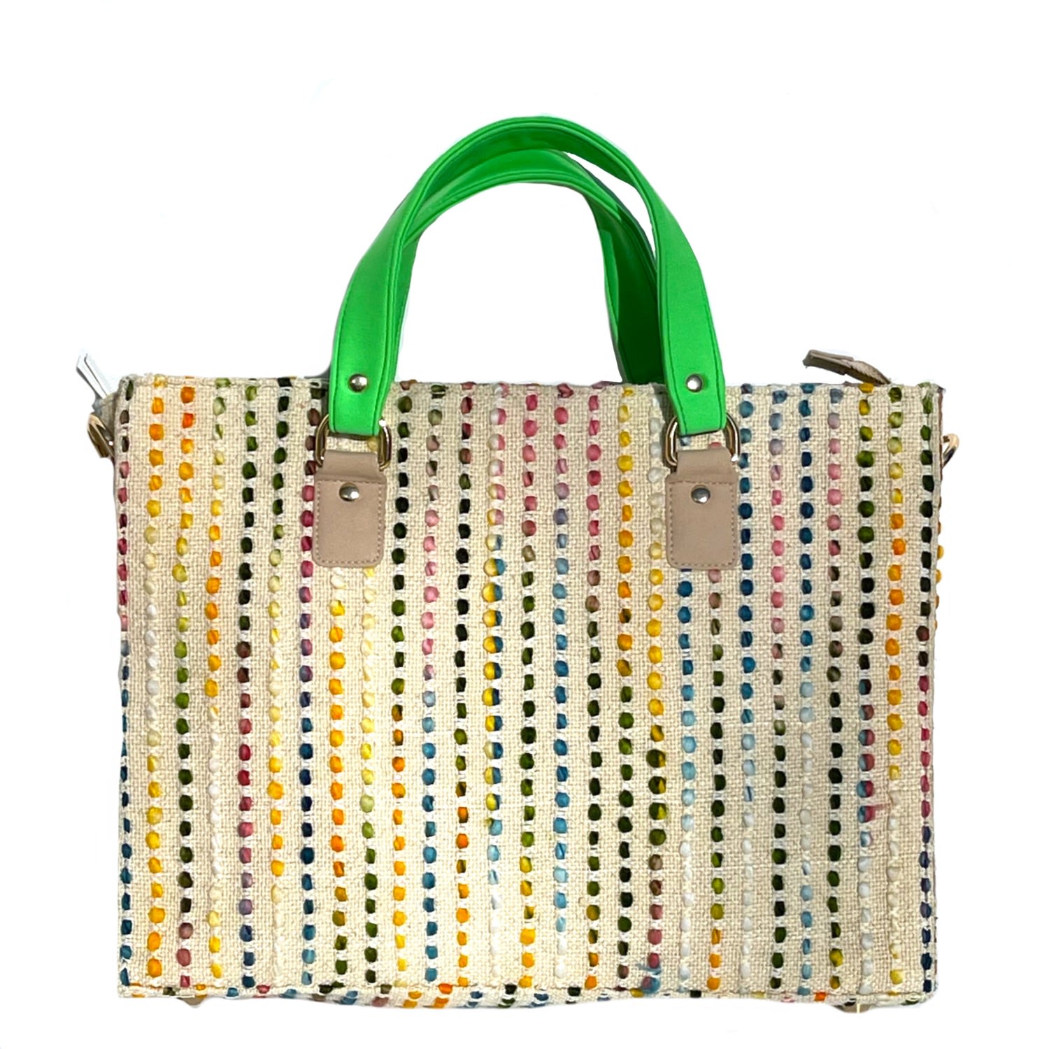 Women’s Yellow / Orange / Green Yellow Tweed Tote Simitri