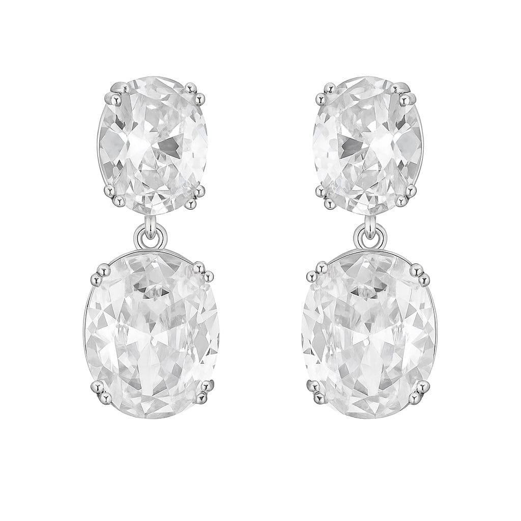 The Perfect Hoop Women's Grey / White / Silver The Monaco Drop Earring In Multi