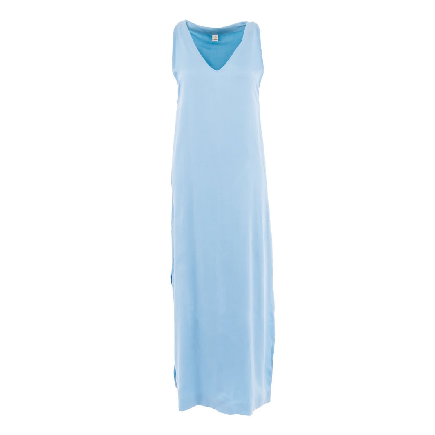 Capri Sleeveless V-Neck Maxi Dress In Sommerhus Blue | 1 People | Wolf ...