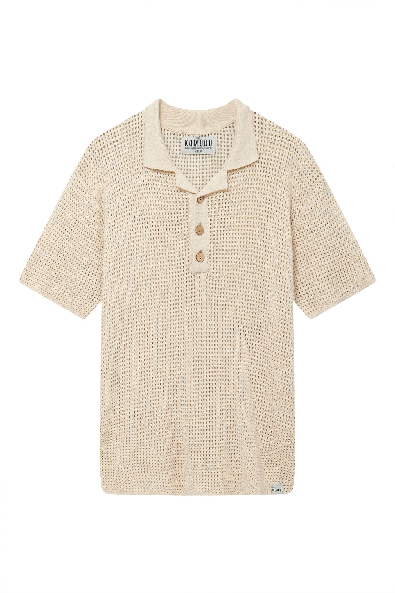 Men’s White Oliver - Organic Cotton Polo Top Ivory Melange Small Komodo