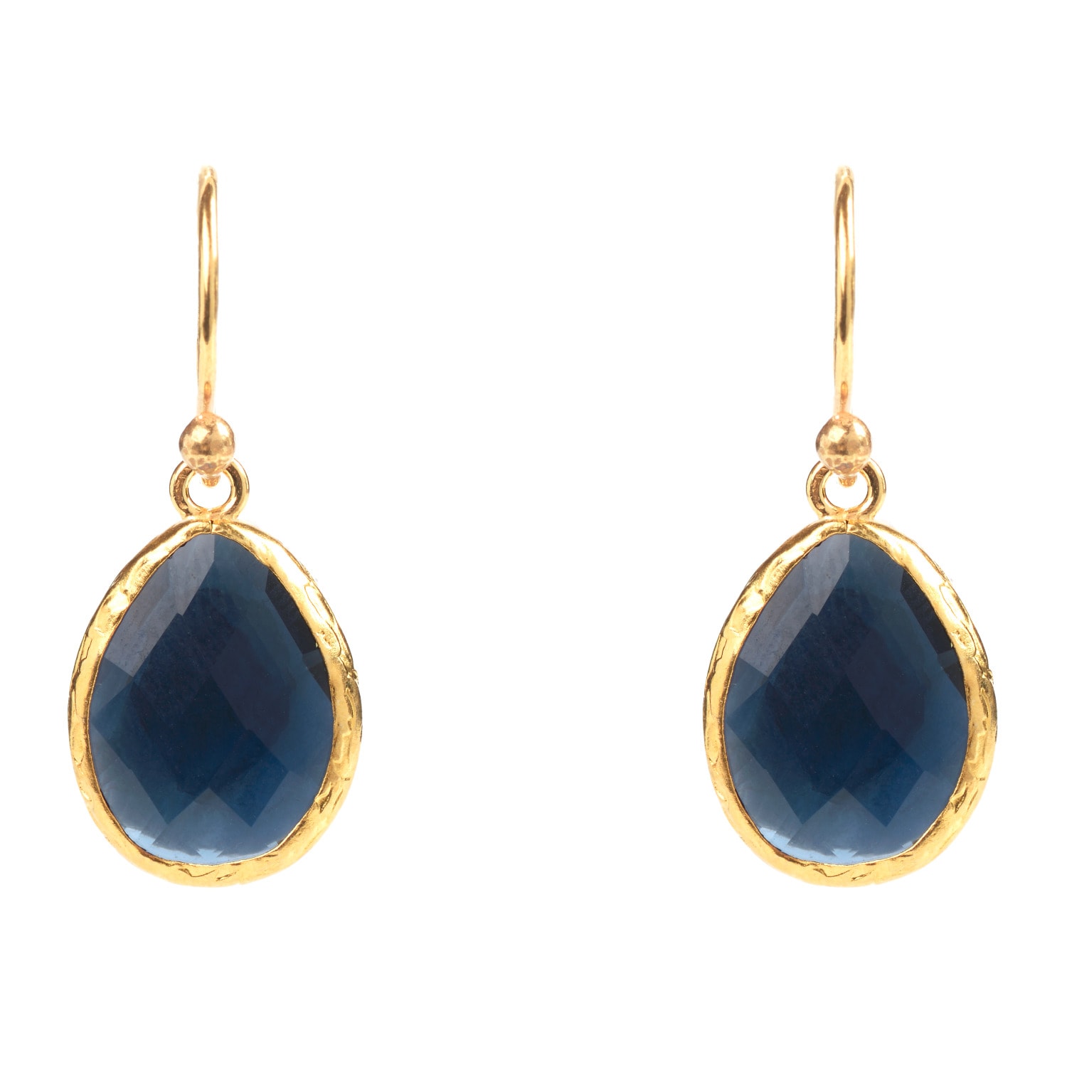 Women’s Gold / Blue Petite Drop Earrings Sapphire Hydro Gold Latelita