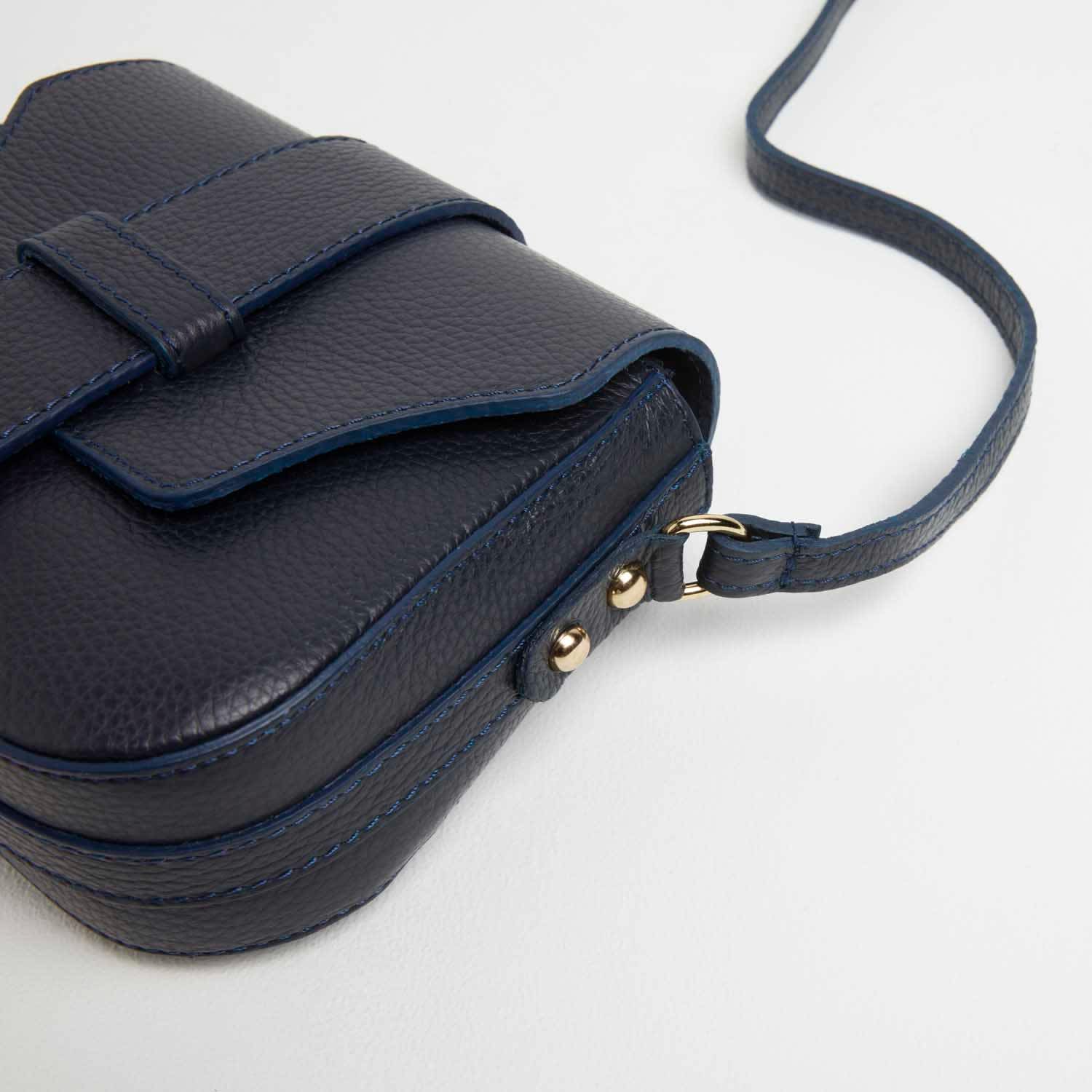 Apulia Satchel Crossbody Bag In Navy Blue | Betsy & Floss | Wolf & Badger