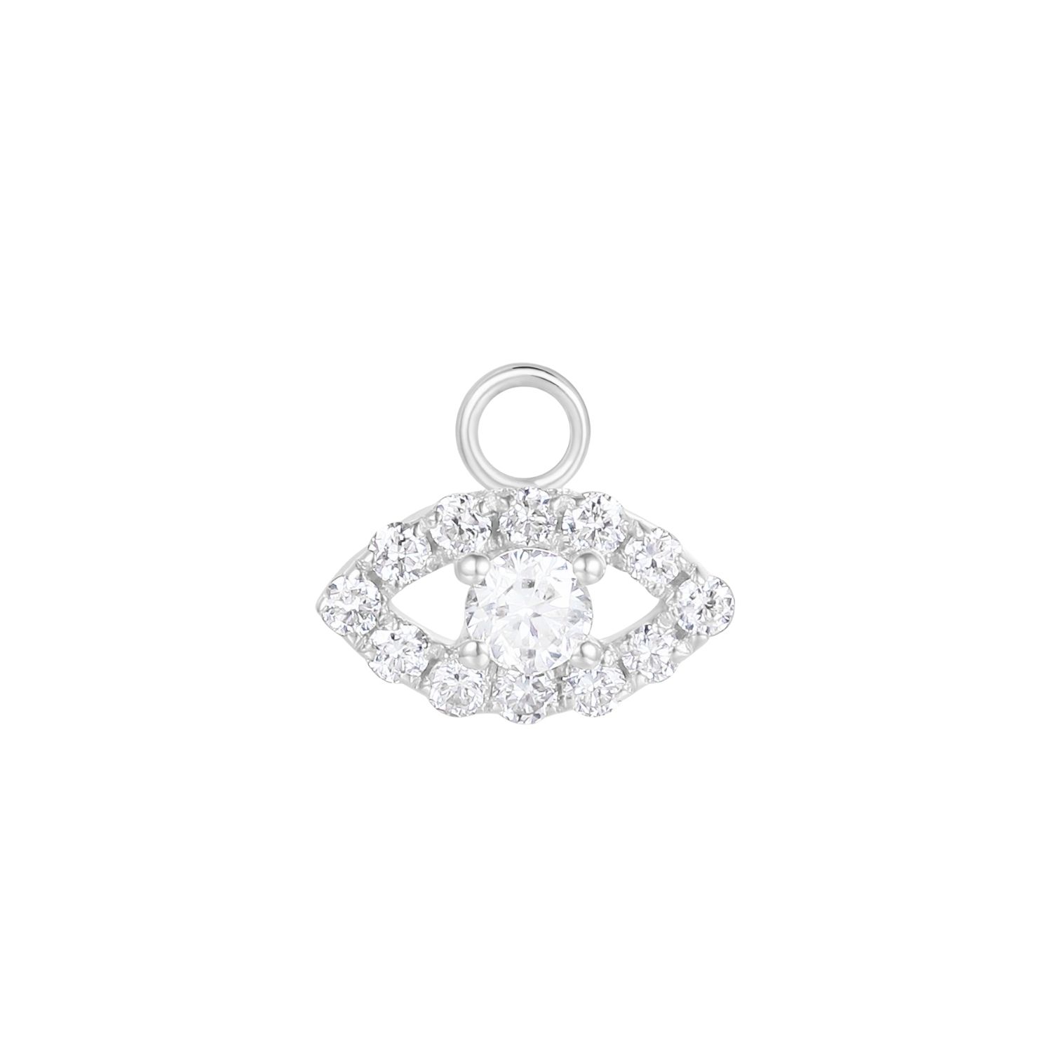 Dyamka Women's Silver Eye Charm White Gold In Metallic