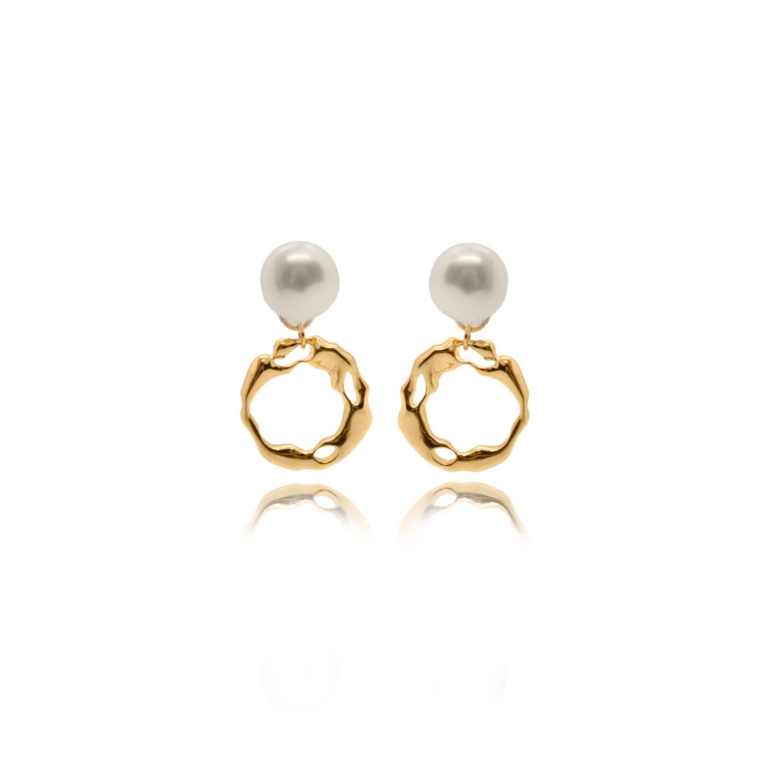 Women’s Gold Maria Freshwater Pearl Earrings Viea