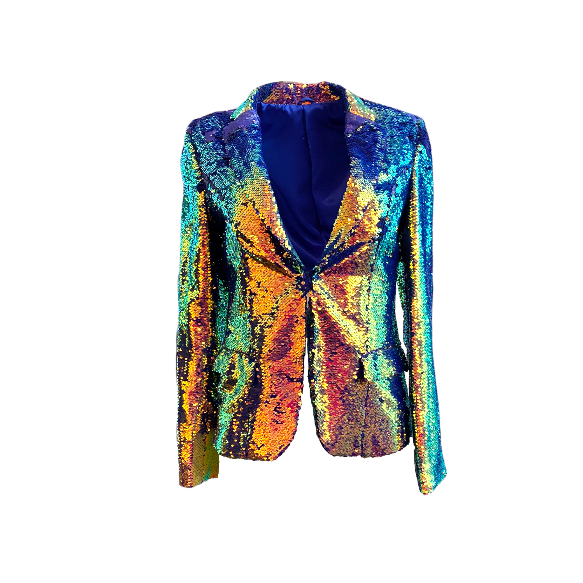 Any Old Iron Mens Oil Slick Sequin Jacket