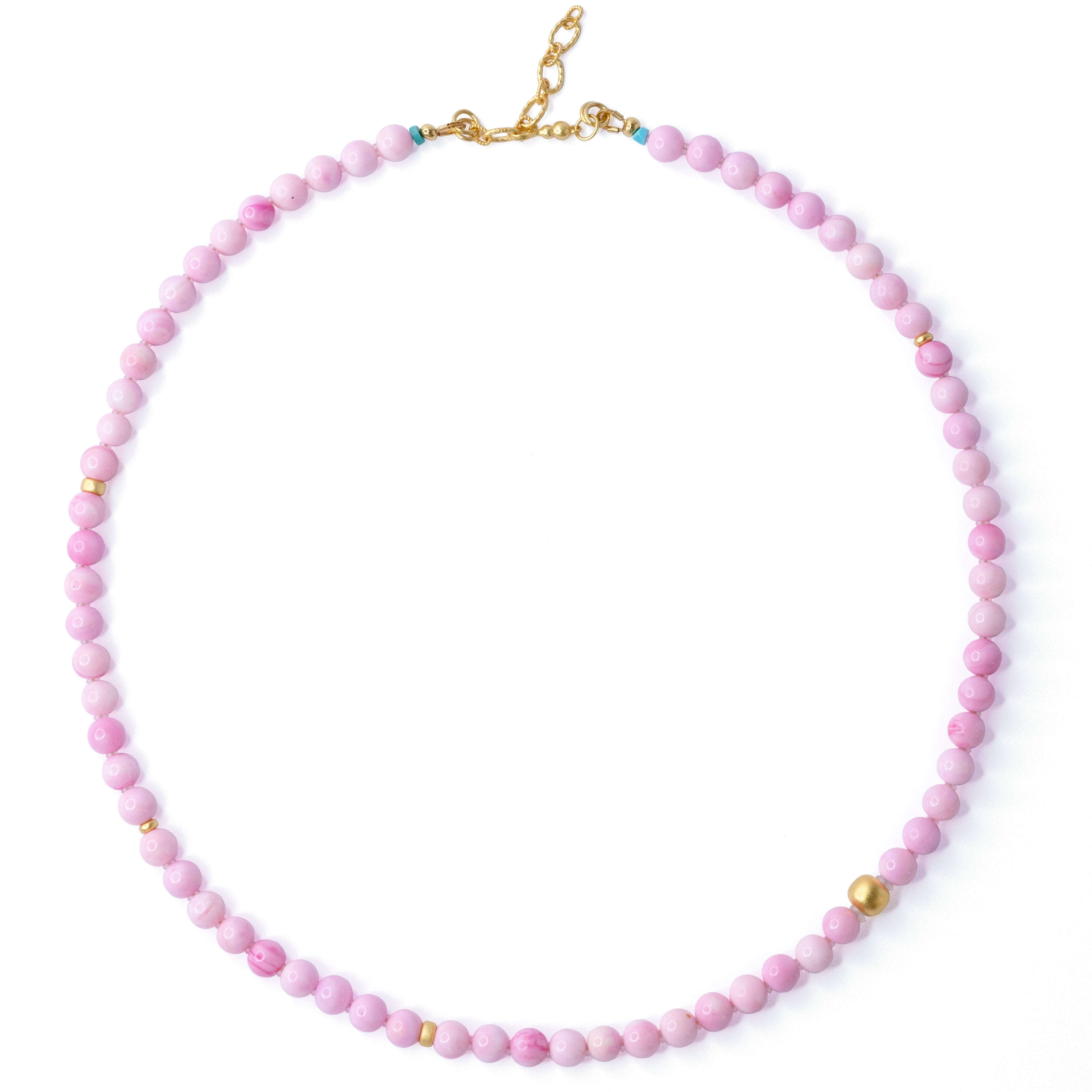 Bombyx House Women's Gold / Pink Pink Conch Bead Necklace In Purple