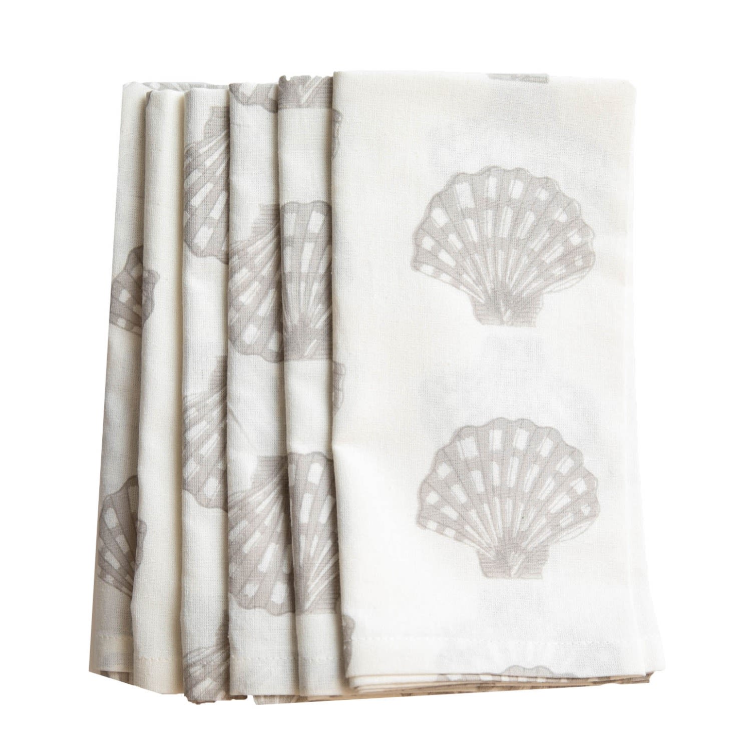 Neutrals Fan Shell Napkin Set Sand One Size Mandalay Designs