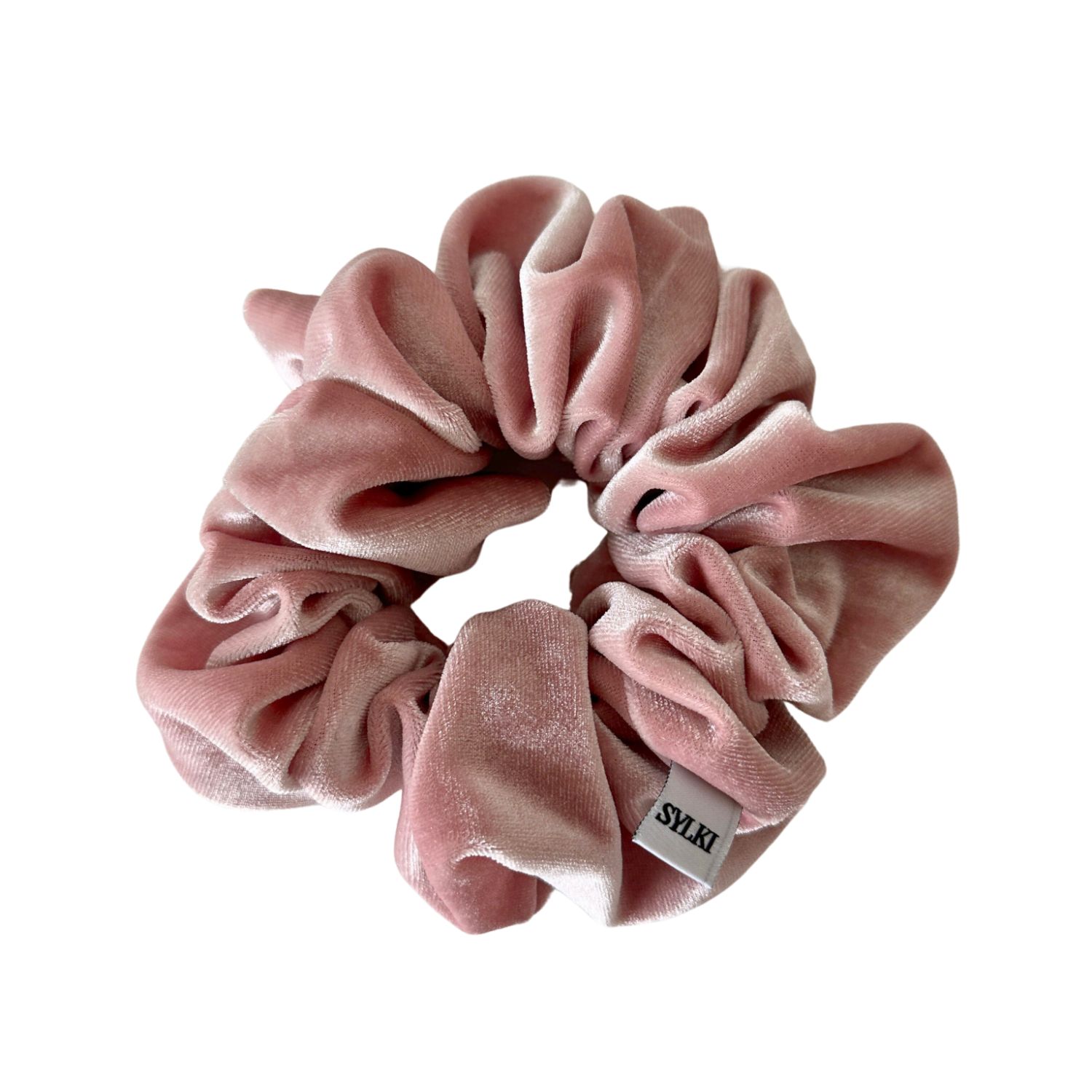 Sylki Women's Pink / Purple Maxi Scrunchie - Powder Pink Velvet