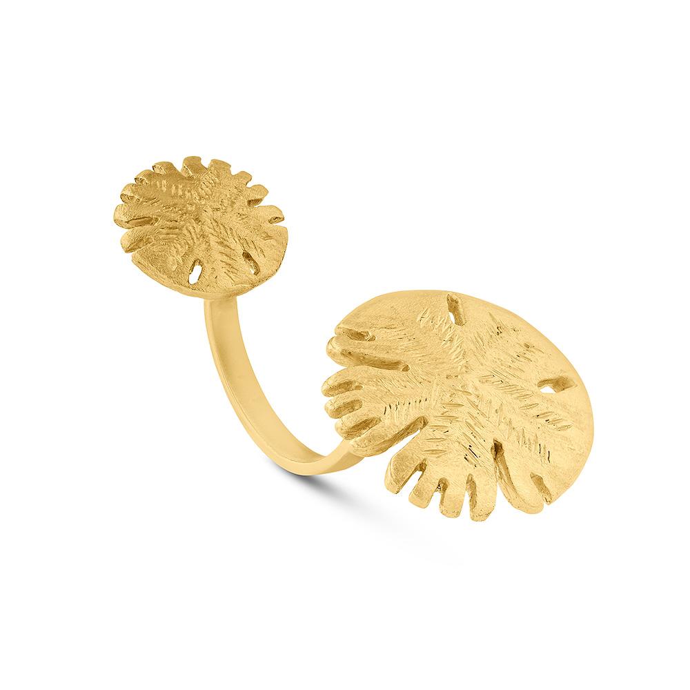 Sophie Simone Designs Women's Gold Ibiza Double Ring In Gold