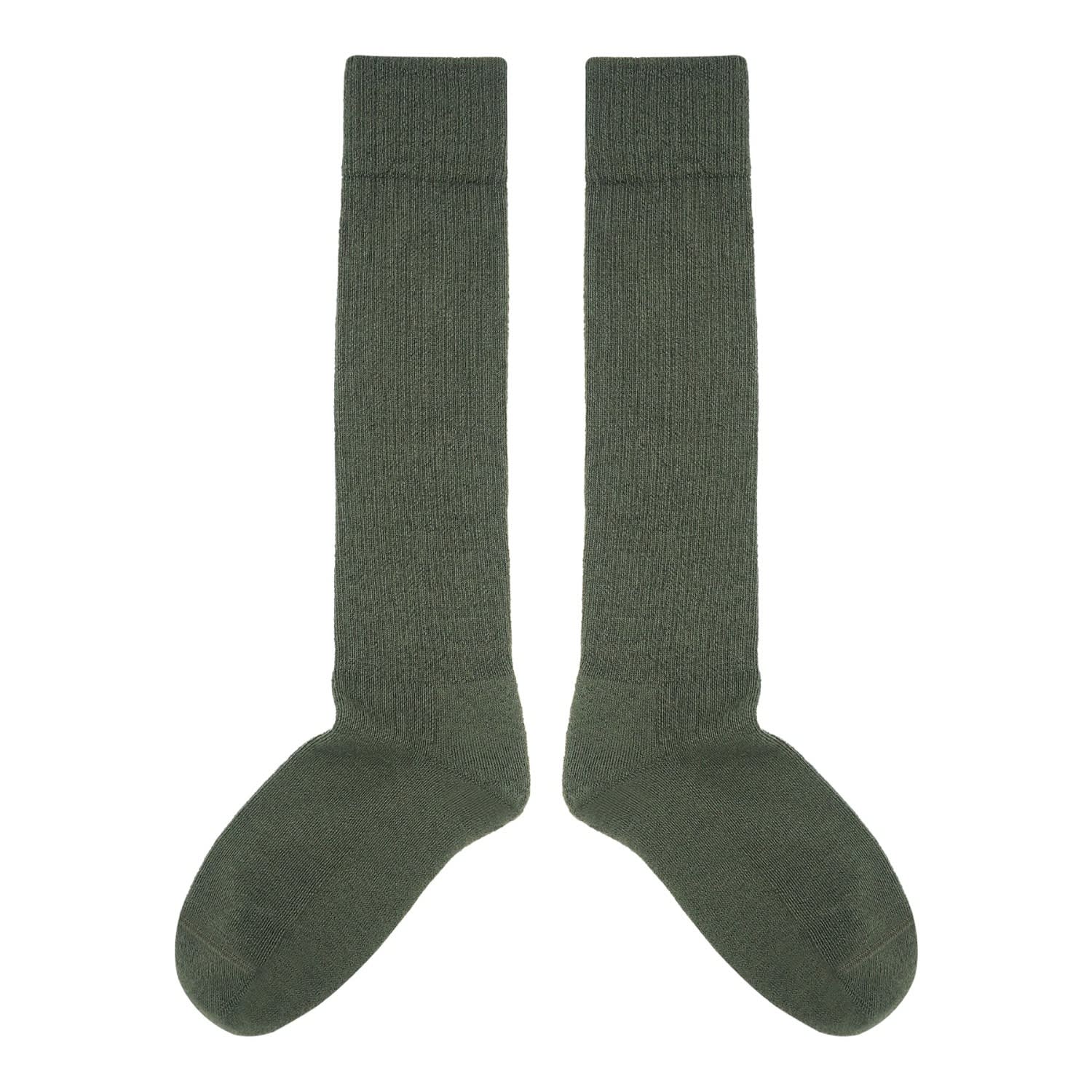 Peper Harow - Made In England Green Men's Wool Boot Socks - Olive In Green