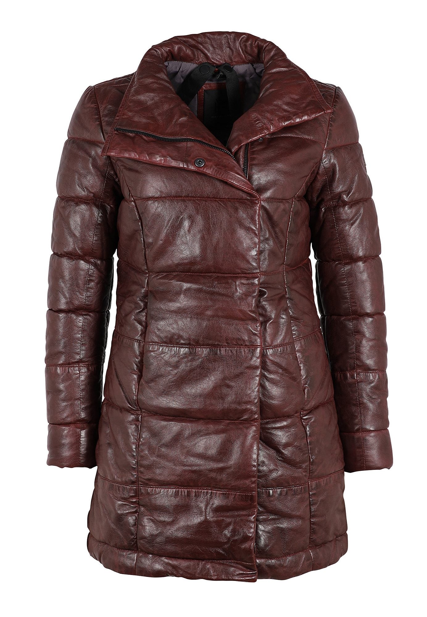 Women’s Lya Leather Jacket, Ox Red Extra Large Mauritius