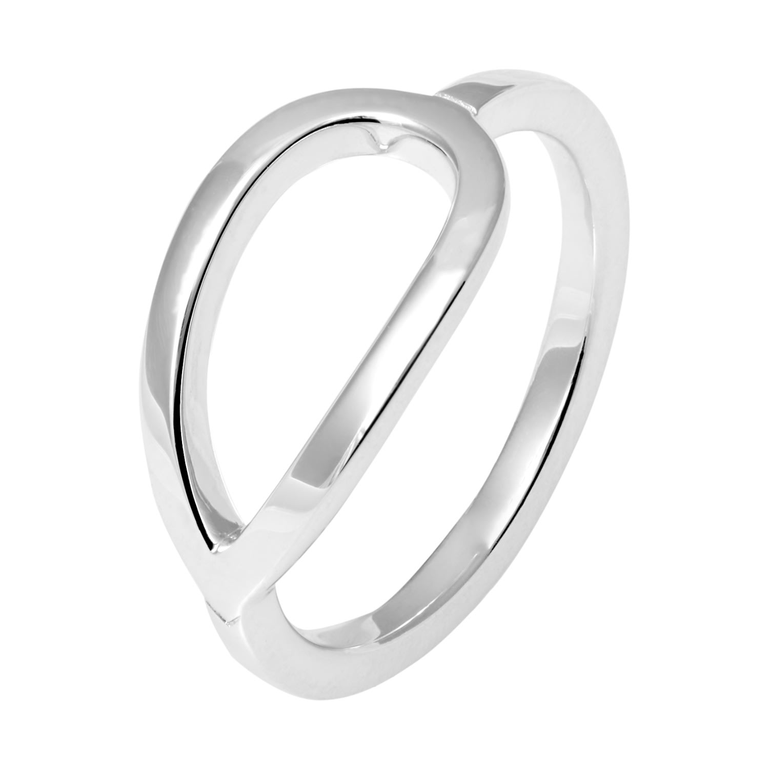 Lucy Quartermaine Women's Silver Petal Ring