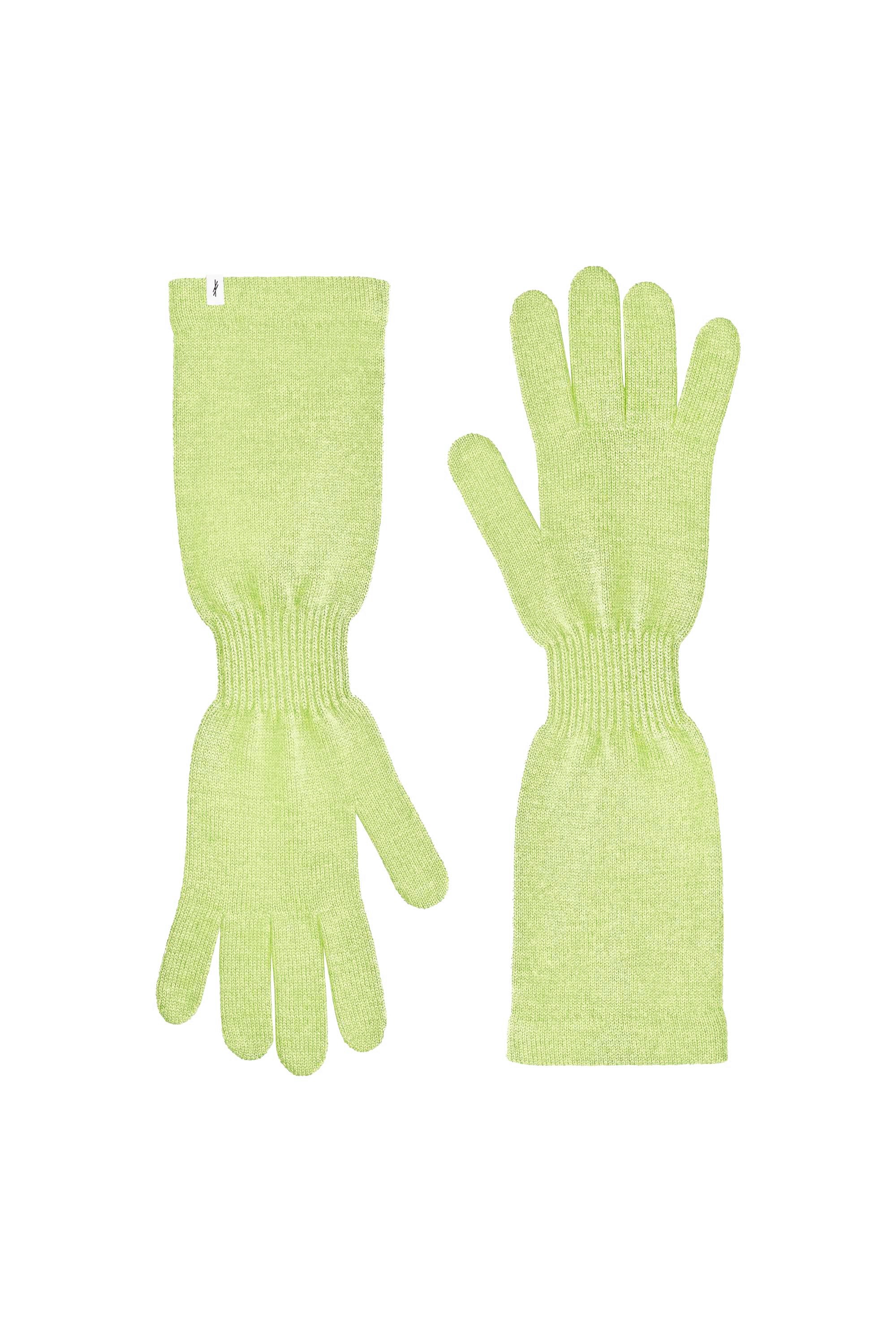 Salanida Women's Green Via 100% Merino Gloves Limone In Green