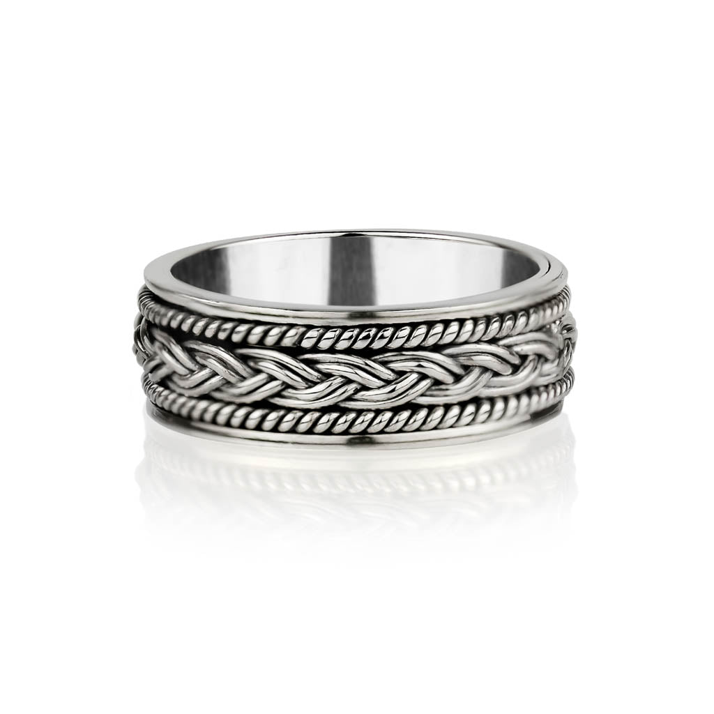 Celtic Loyalty Men’s Silver Spinning Ring Charlotte’s Web Jewellery