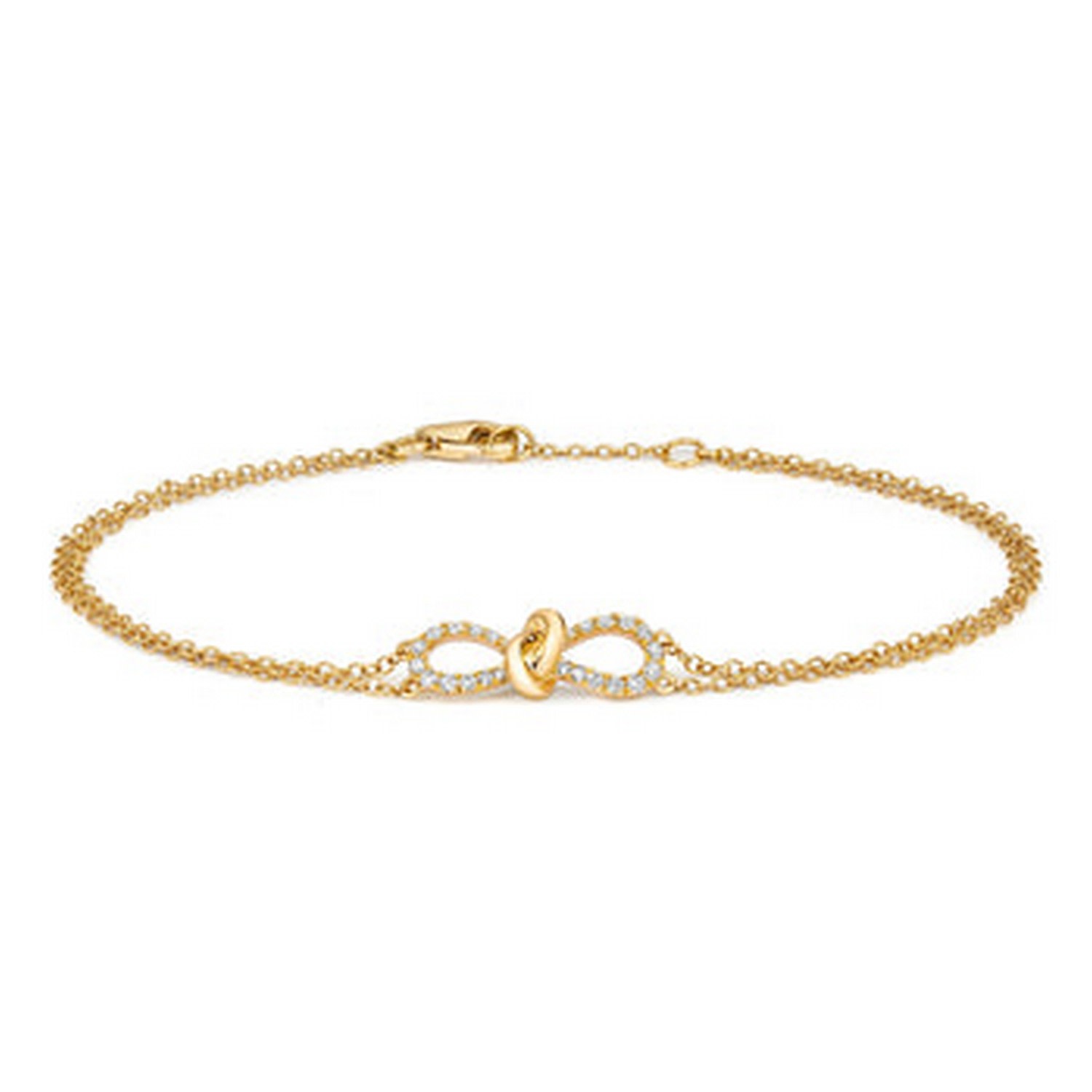 Cervin Blanc Women's Diamond Bow Bracelet In Gold In Gold
