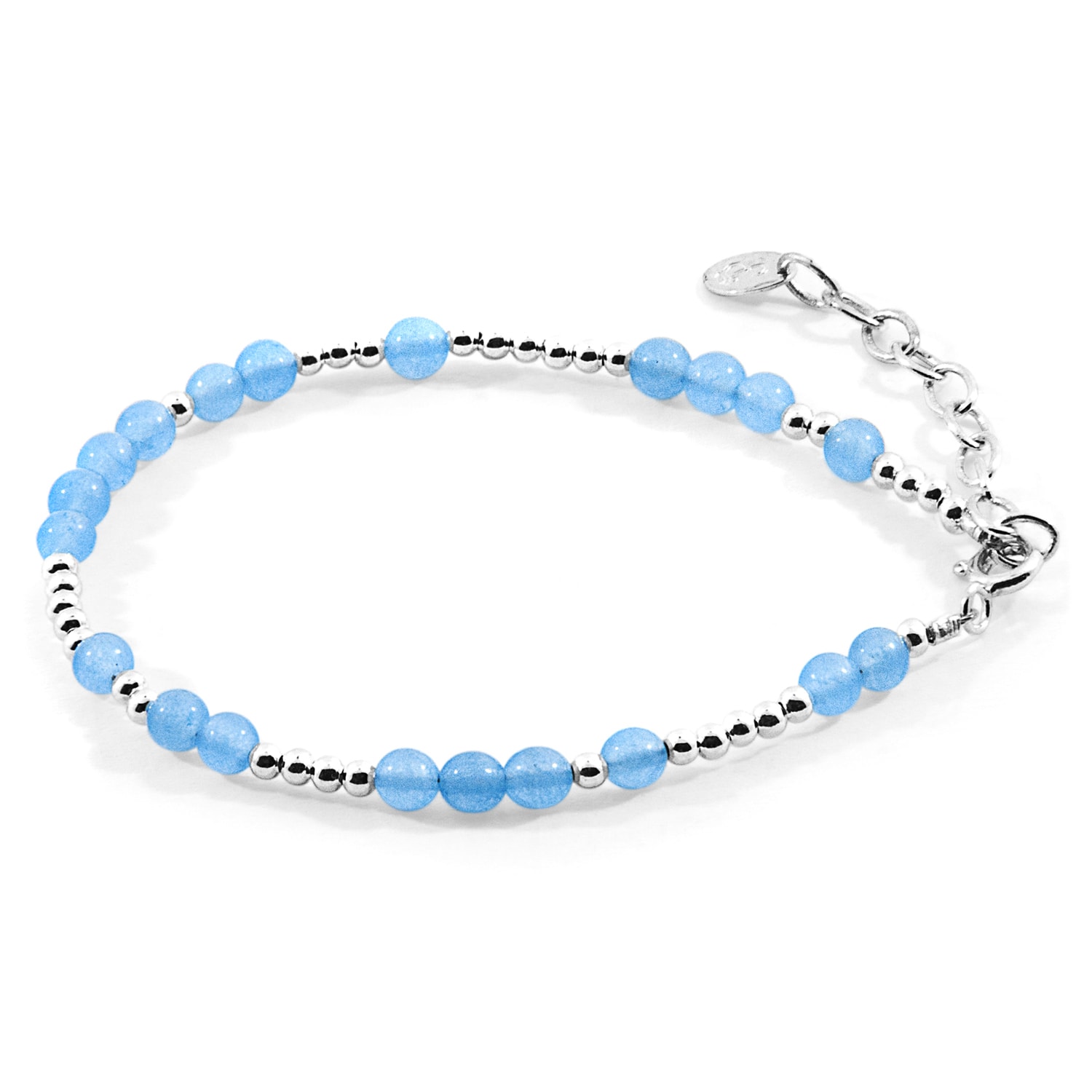 Women’s Silver / Blue Blue Agate Vivian Silver & Stone Bracelet Anchor & Crew