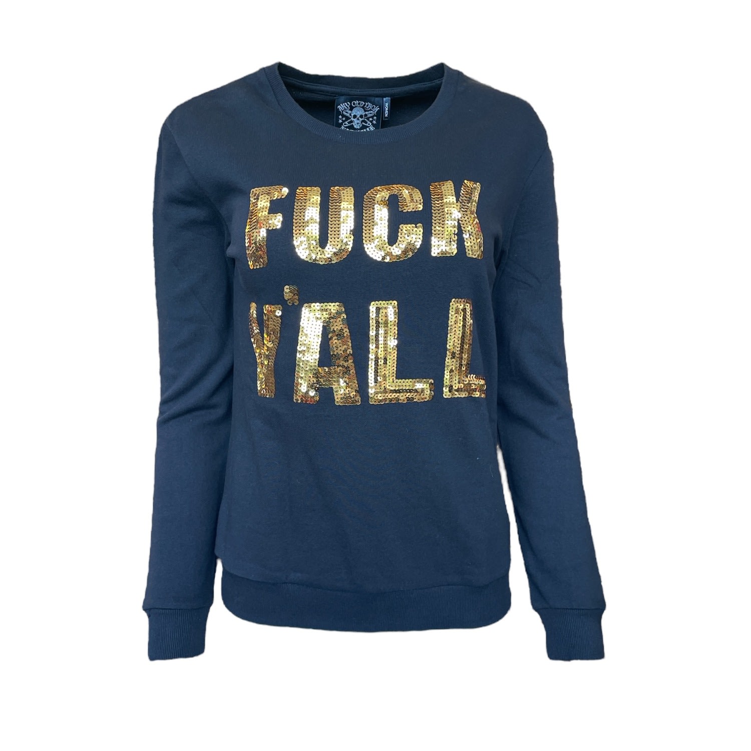 Any Old Iron Women's Black  Fuck Y'all Sweatshirt In Blue