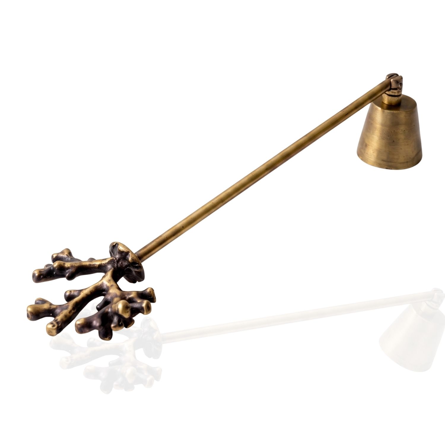 Marleth Brown Coral Brass Candle Snuffer