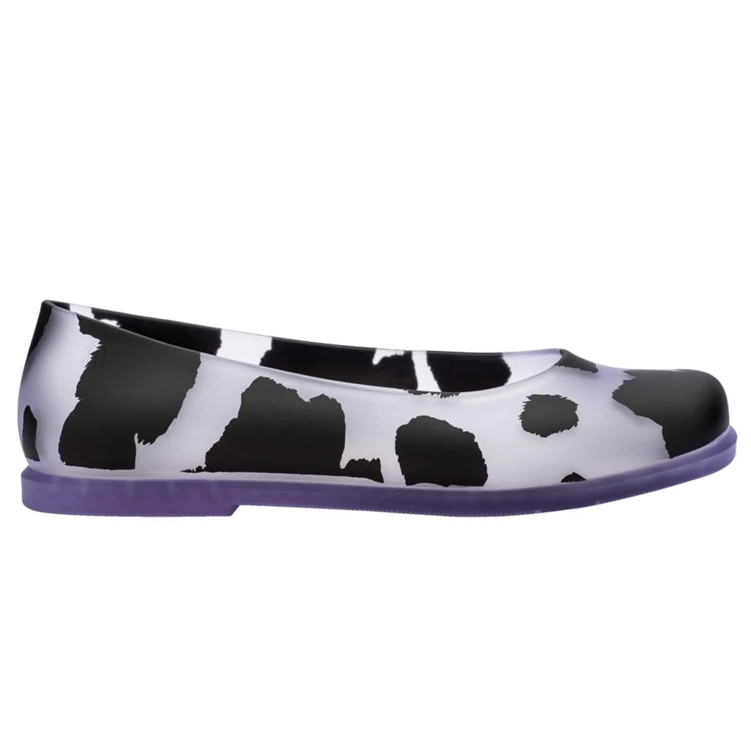 Melissa Women's Ruby Ballet Style Flat - Clear Black In Black