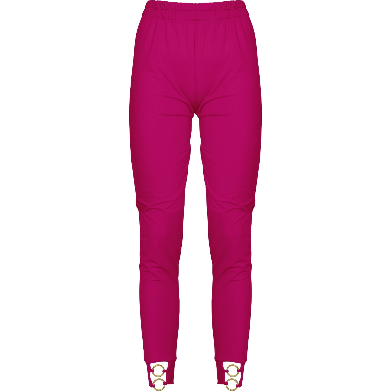 Antoninias Women's Pink / Purple Sistine Elegant Pants With Golden Ring Details In Pink In Pink/purple
