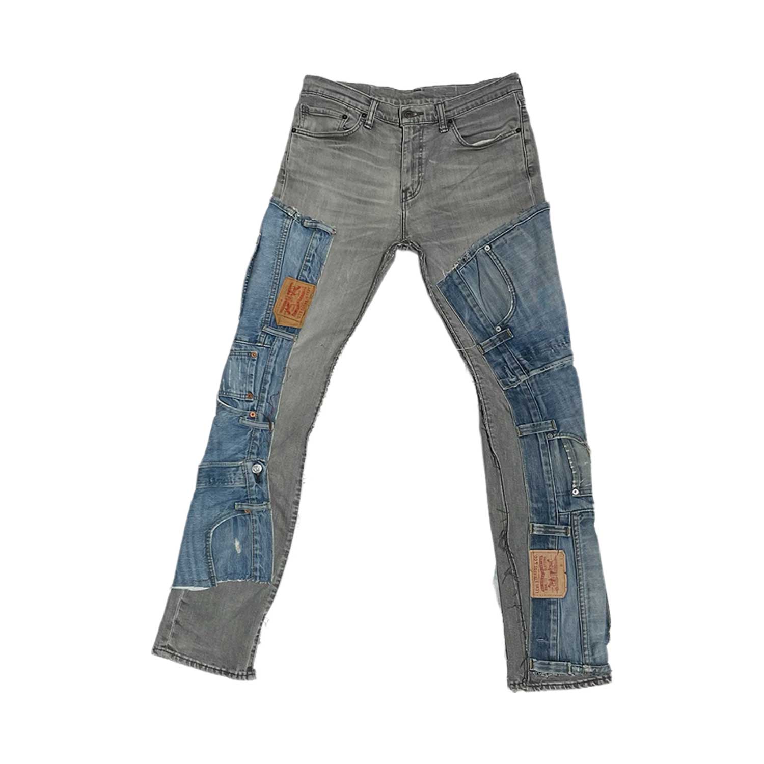 Men’s Blue / Grey Shred Couture Denim L 33" Zasta Studio