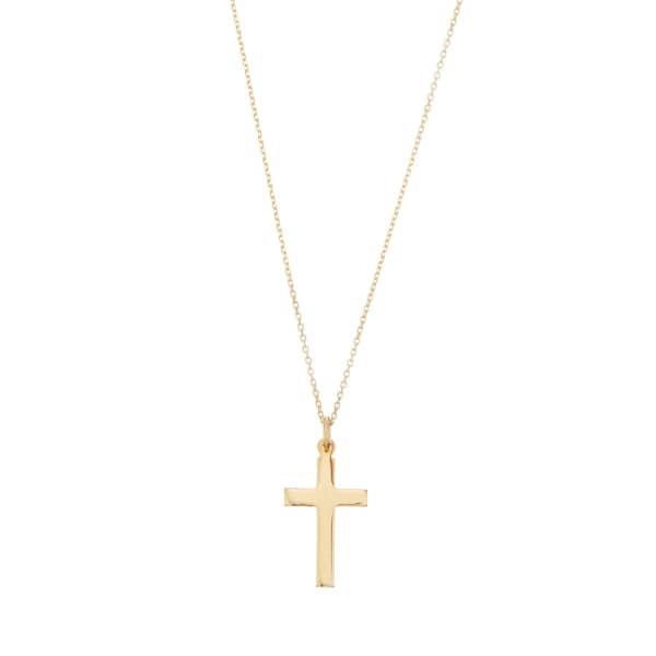 Lily & Roo Solid Gold Cross Pendant Necklace