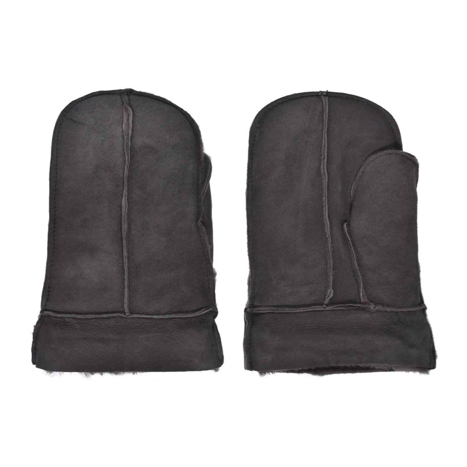 Owen Barry Women's Sheepskin Split Mitten Cromita Grey In Gray