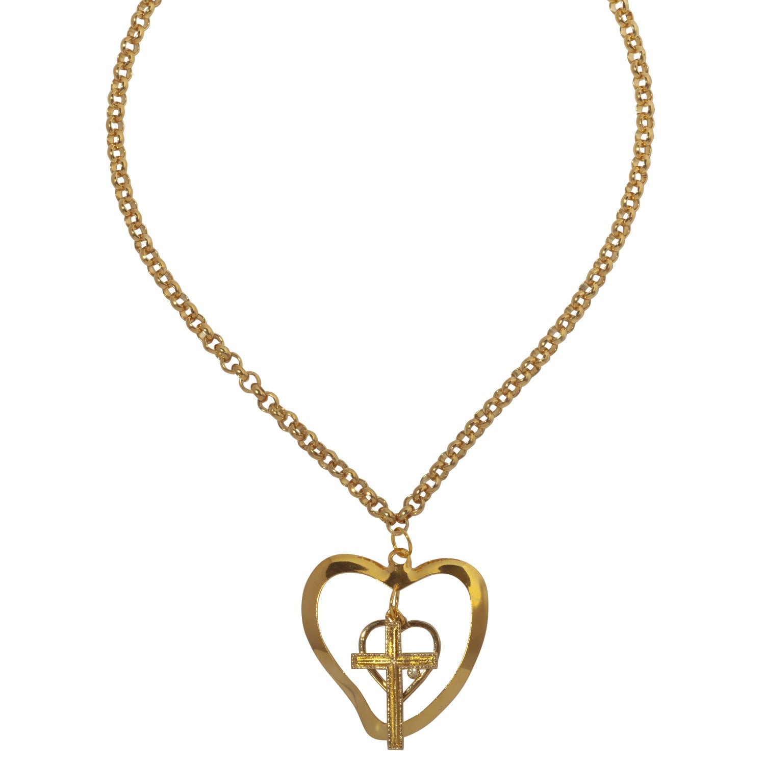 Caramel Vintage Jewellery Women's Gold Faith And Love Pendant Necklace In Gold