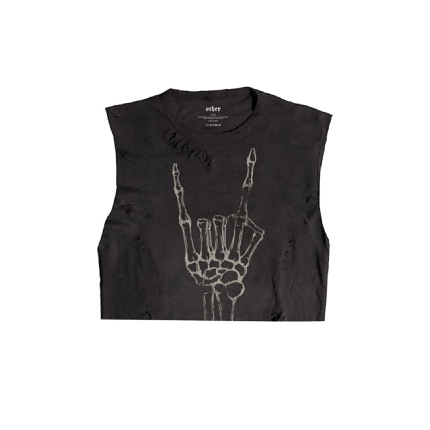 Other Uk Women's Rock Cropped Thrasher Tank In Black