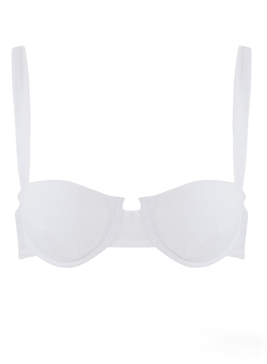 Lula-ru Women's Delphi Underwire Top White In White