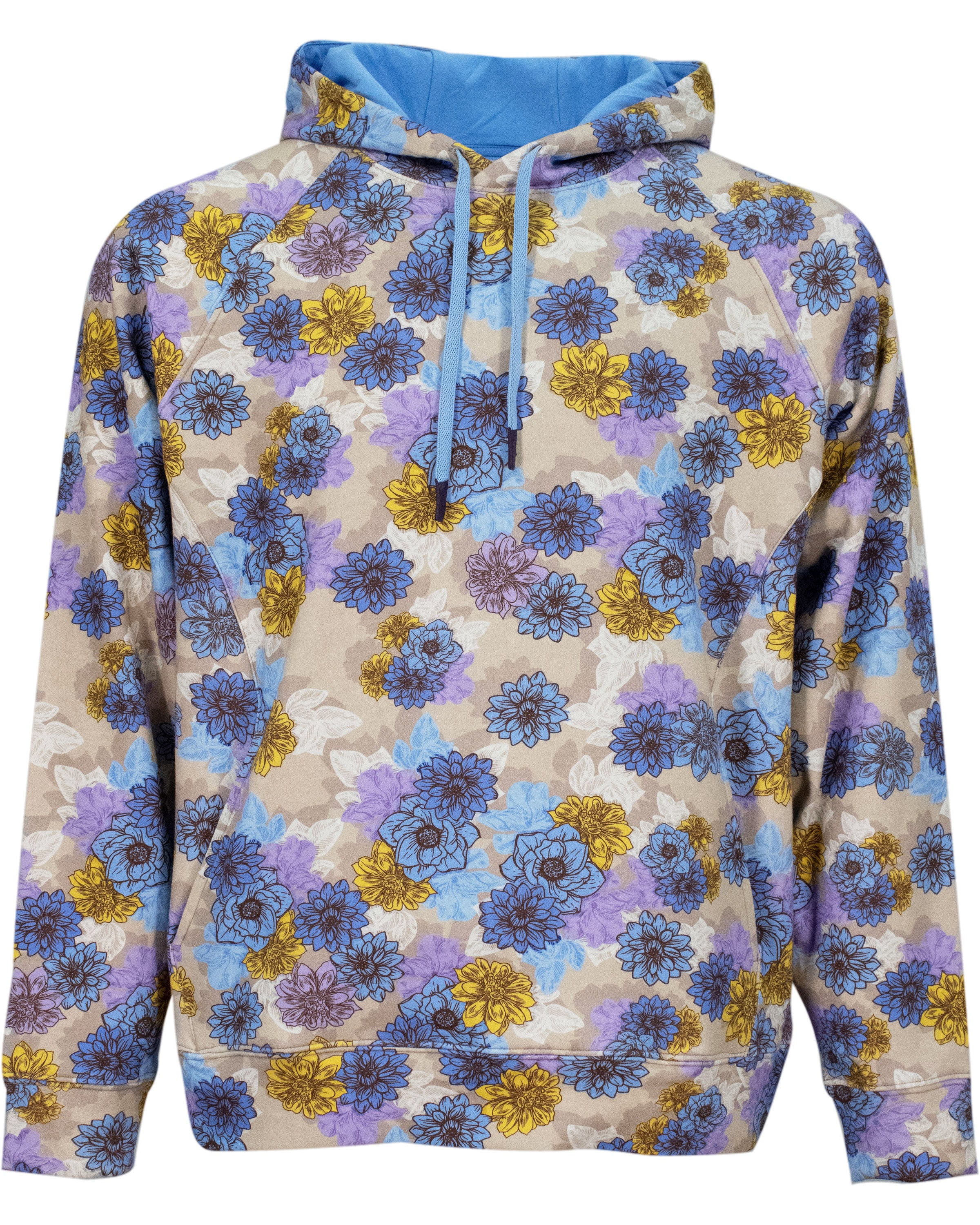 Brown Hank Snap Floral Hoodie - Pumice Extra Large Lords of Harlech